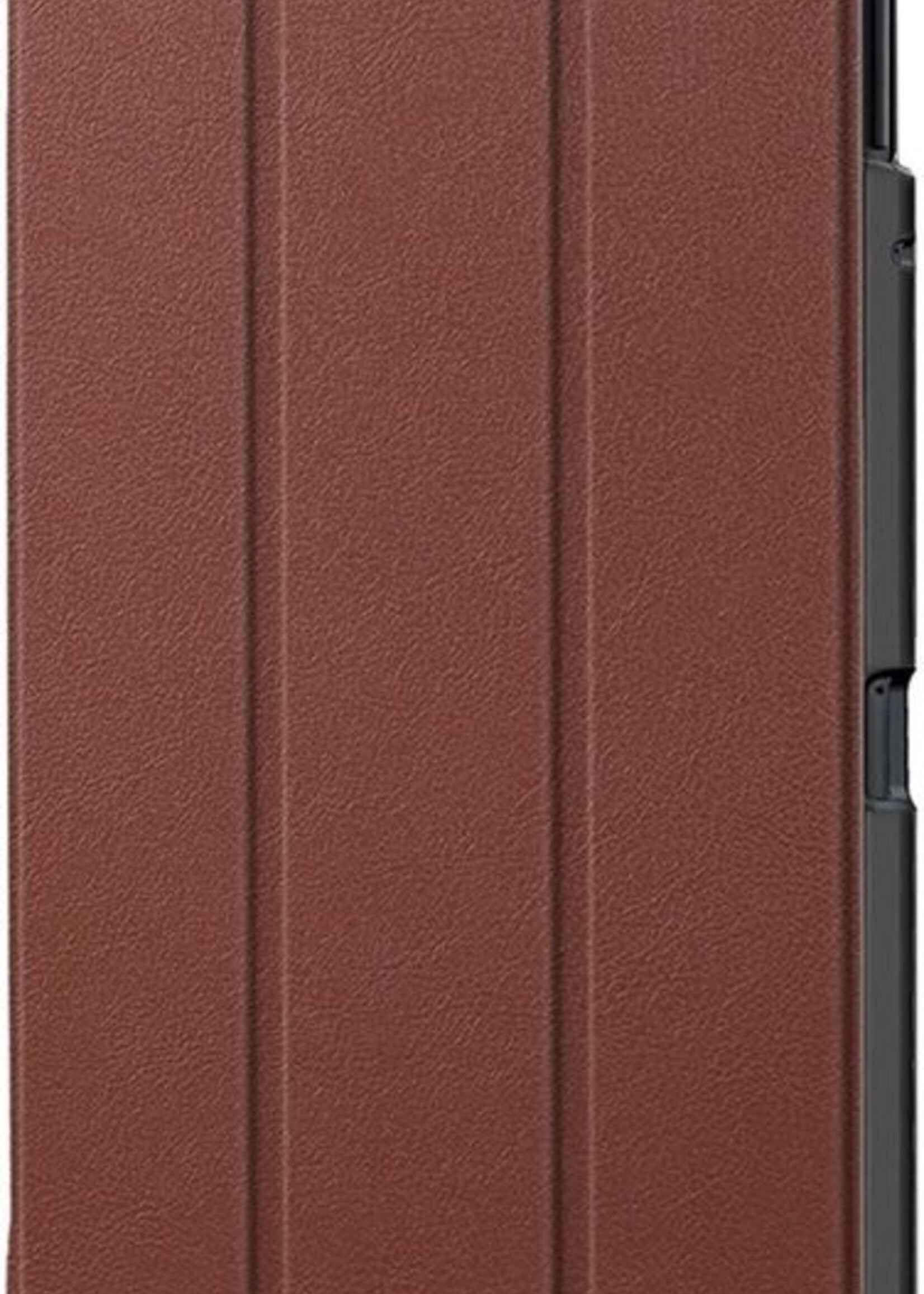 BTH Hoes Geschikt voor Samsung Galaxy Tab A 10.5 2018 Hoes Book Case Hoesje Trifold Cover - Hoesje Geschikt voor Samsung Tab A 10.5 2018 Hoesje Bookcase - Bruin