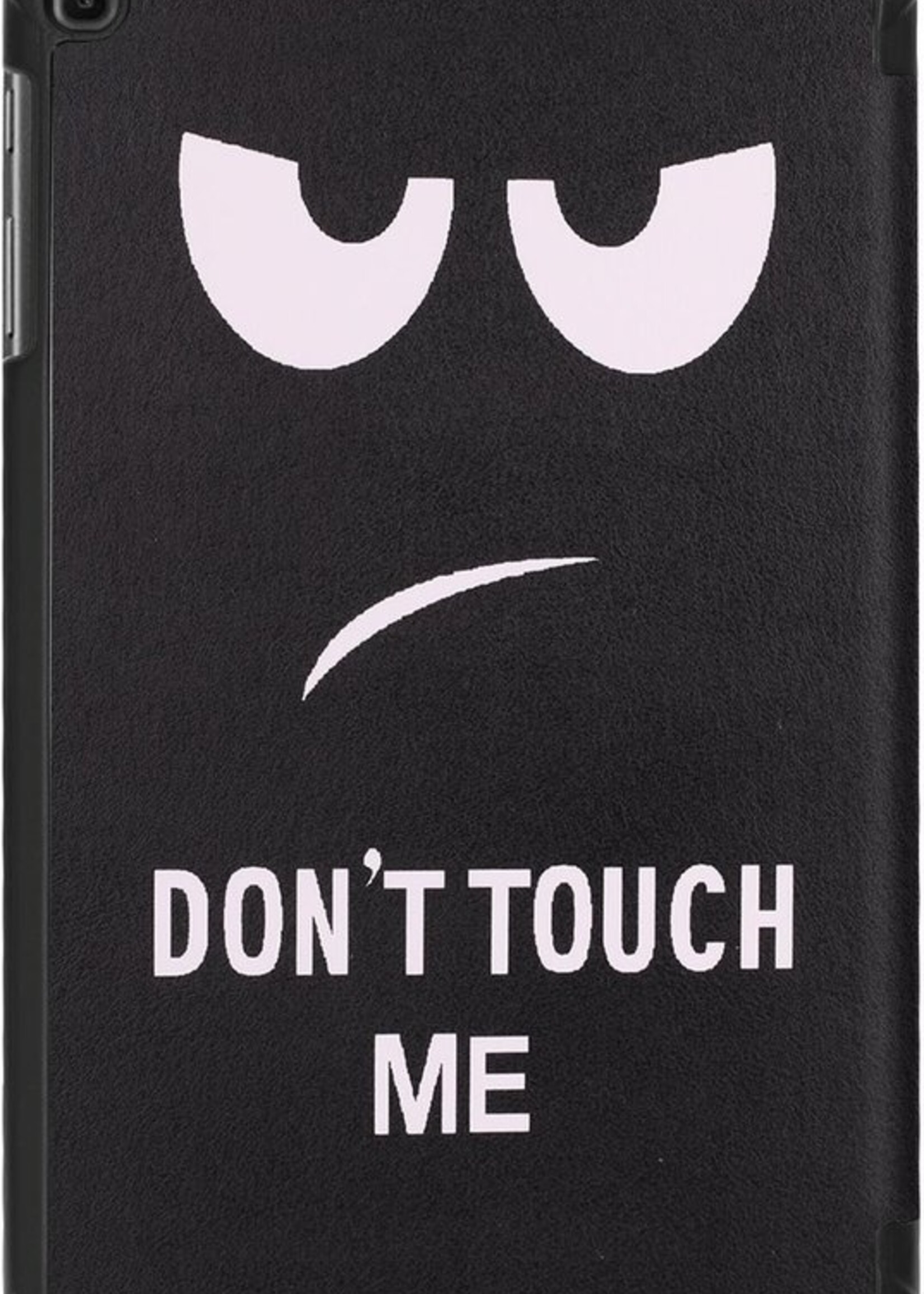 BTH Hoes Geschikt voor Samsung Galaxy Tab A 10.1 2019 Hoes Book Case Hoesje Trifold Cover - Hoesje Geschikt voor Samsung Tab A 10.1 2019 Hoesje Bookcase - Don't Touch Me