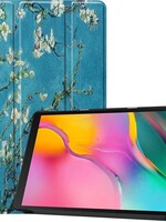 BTH BTH Samsung Galaxy Tab A 10.1 (2019) Hoesje Book Case Hoes – Witte Bloesem