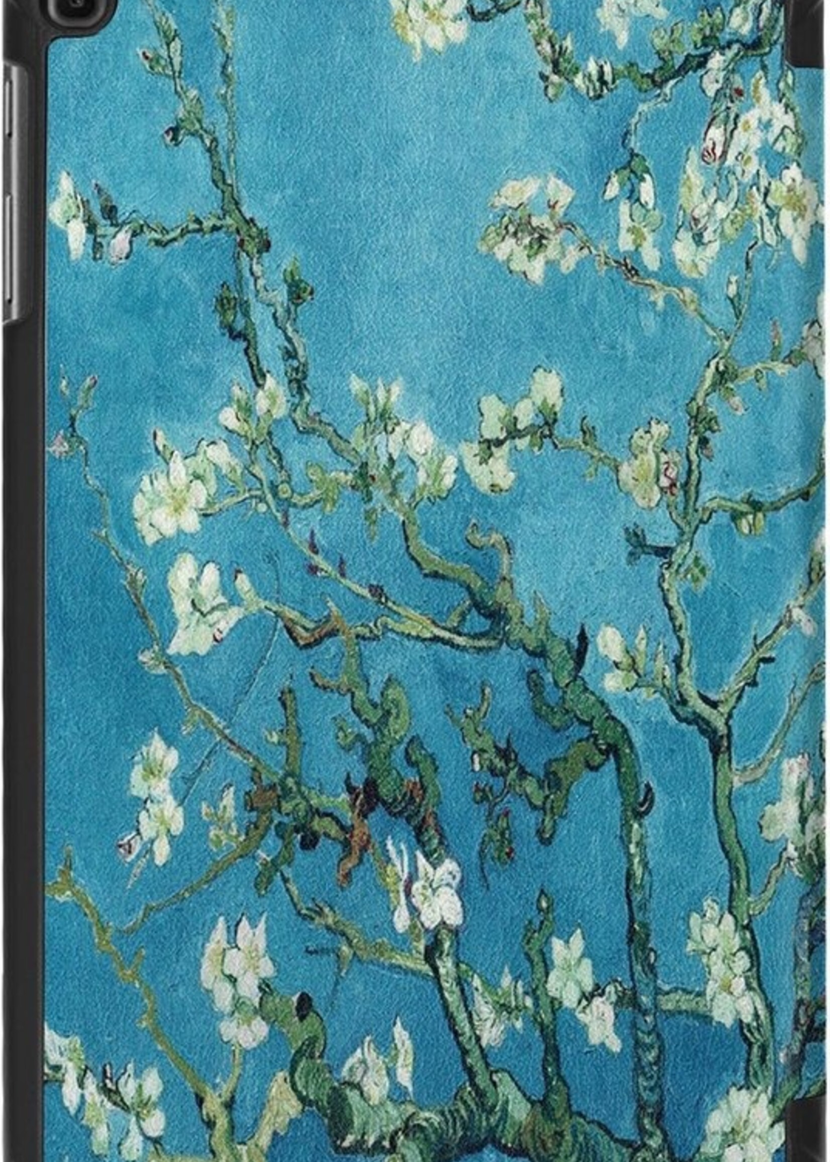 BTH Hoes Geschikt voor Samsung Galaxy Tab A 10.1 2019 Hoes Book Case Hoesje Trifold Cover - Hoesje Geschikt voor Samsung Tab A 10.1 2019 Hoesje Bookcase - Bloesem