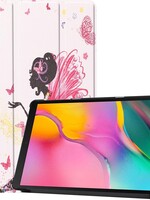 BTH BTH Samsung Galaxy Tab A 10.1 (2019) Hoesje Book Case Hoes – Bloemen Elfje
