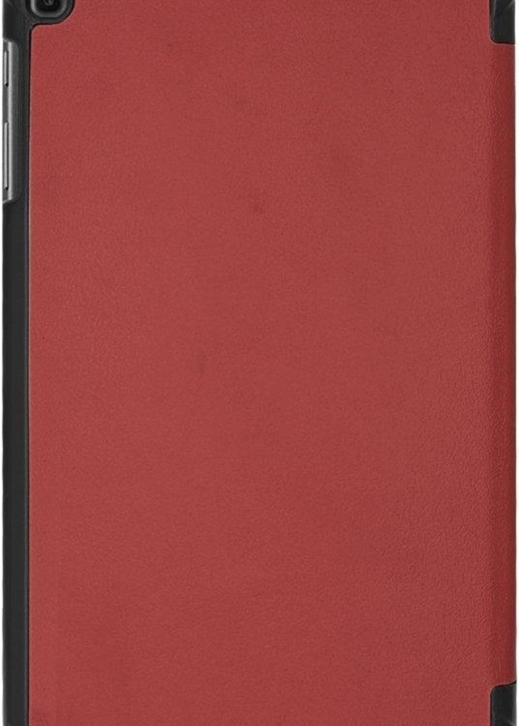 BTH Hoes Geschikt voor Samsung Galaxy Tab A 10.1 2019 Hoes Book Case Hoesje Trifold Cover - Hoesje Geschikt voor Samsung Tab A 10.1 2019 Hoesje Bookcase - Rood