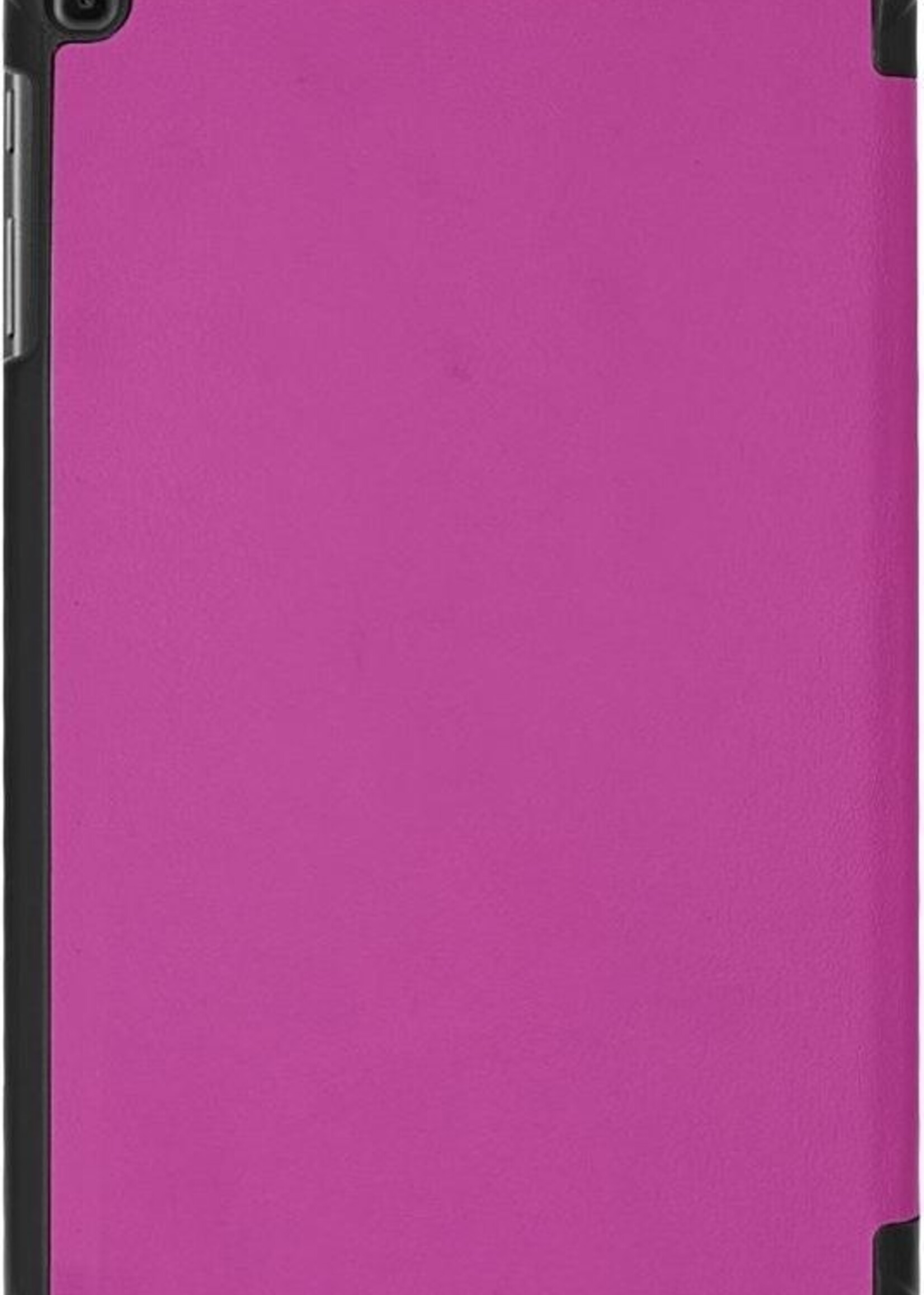 BTH Hoes Geschikt voor Samsung Galaxy Tab A 10.1 2019 Hoes Book Case Hoesje Trifold Cover - Hoesje Geschikt voor Samsung Tab A 10.1 2019 Hoesje Bookcase - Paars