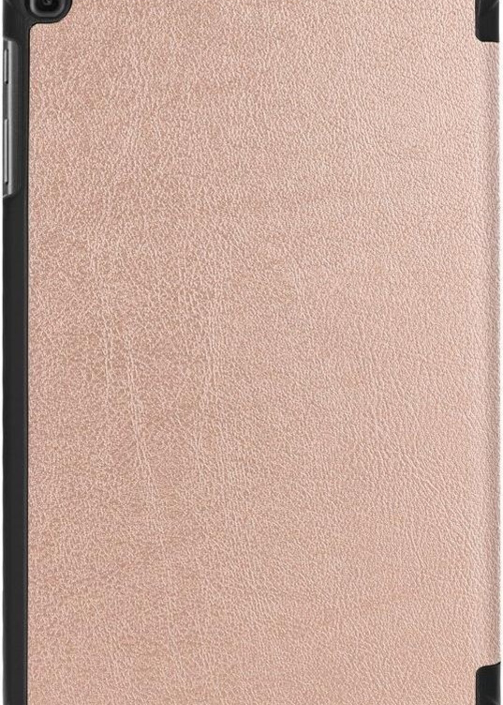 BTH Hoes Geschikt voor Samsung Galaxy Tab A 10.1 2019 Hoes Book Case Hoesje Trifold Cover - Hoesje Geschikt voor Samsung Tab A 10.1 2019 Hoesje Bookcase - Rosé goud