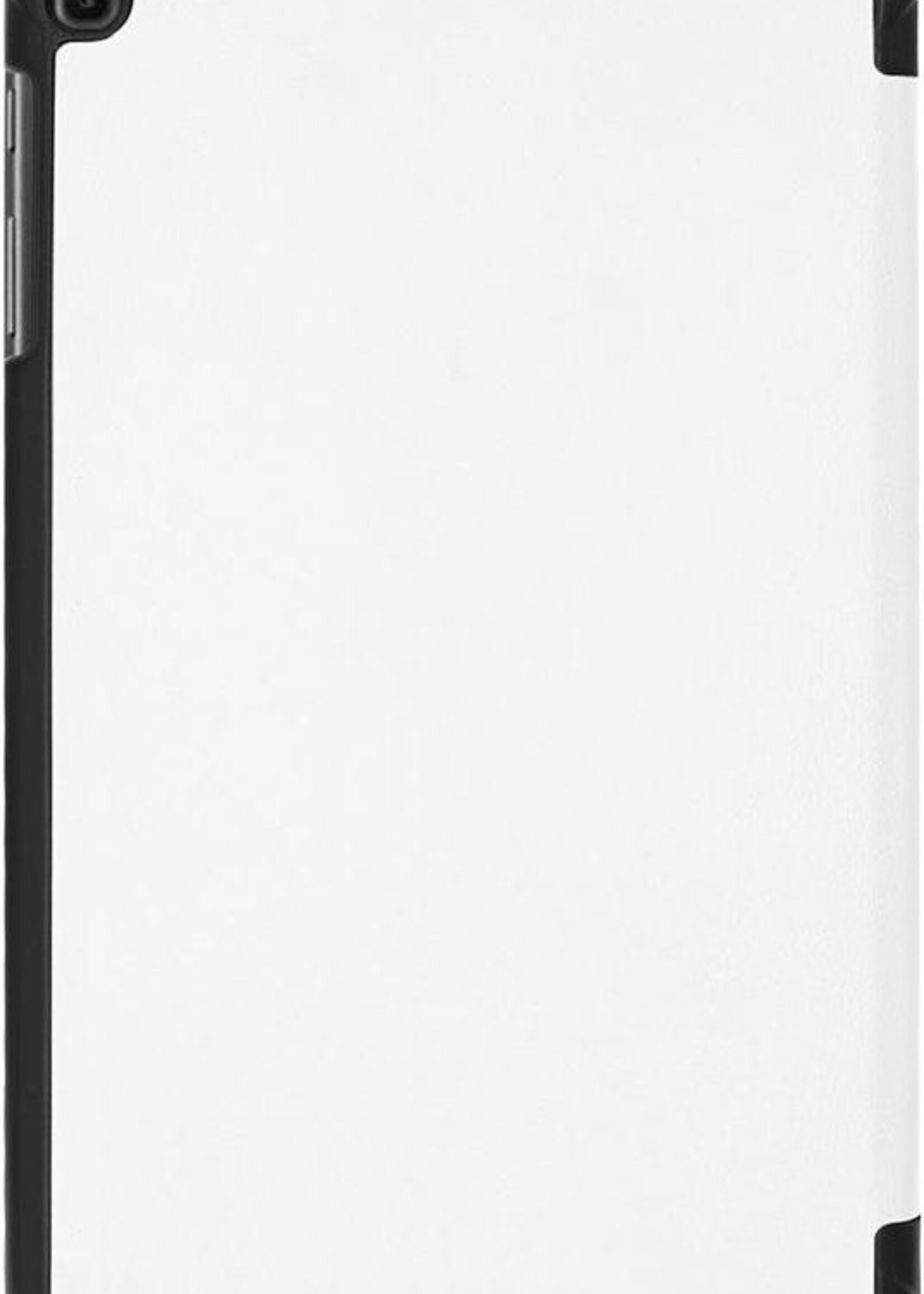 BTH Hoes Geschikt voor Samsung Galaxy Tab A 10.1 2019 Hoes Book Case Hoesje Trifold Cover - Hoesje Geschikt voor Samsung Tab A 10.1 2019 Hoesje Bookcase - Wit