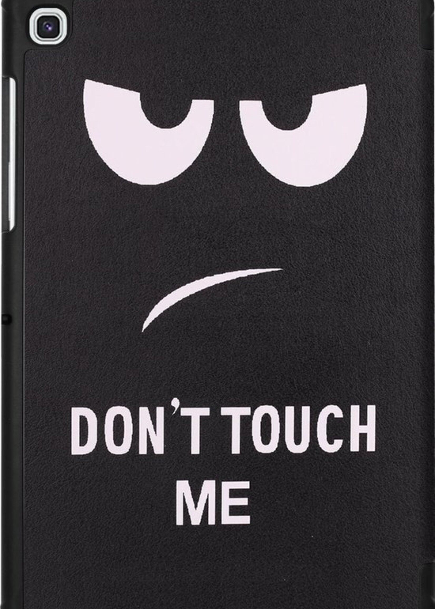 BTH Hoes Geschikt voor Samsung Galaxy Tab S5e Hoes Book Case Hoesje Trifold Cover - Hoesje Geschikt voor Samsung Tab S5e Hoesje Bookcase - Don't Touch Me