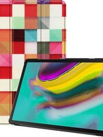 BTH BTH Samsung Galaxy Tab S5e 10.5 2019 Hoesje Book Case Hoes Cover - Blocks