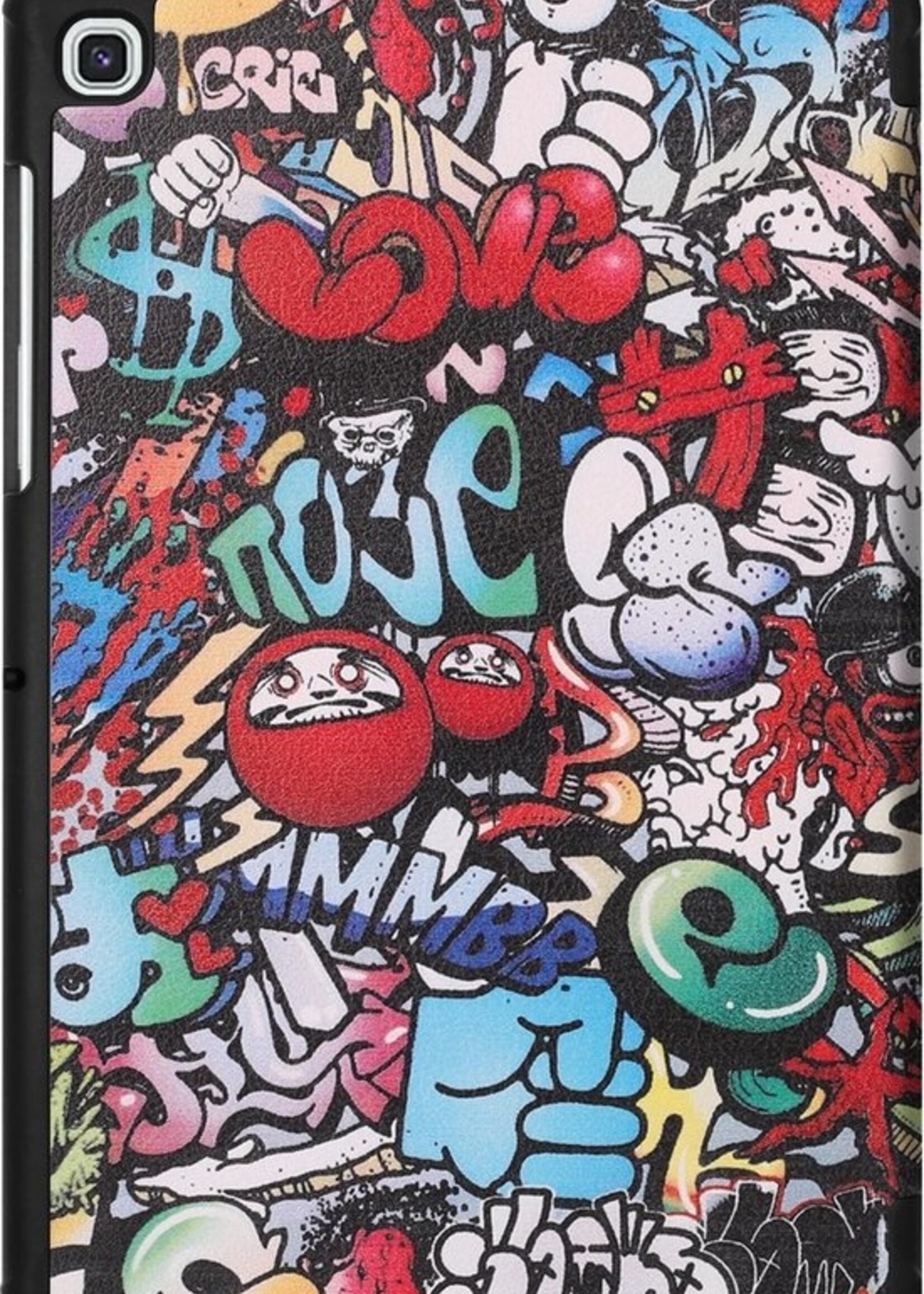 BTH Hoes Geschikt voor Samsung Galaxy Tab S5e Hoes Book Case Hoesje Trifold Cover - Hoesje Geschikt voor Samsung Tab S5e Hoesje Bookcase - Graffity