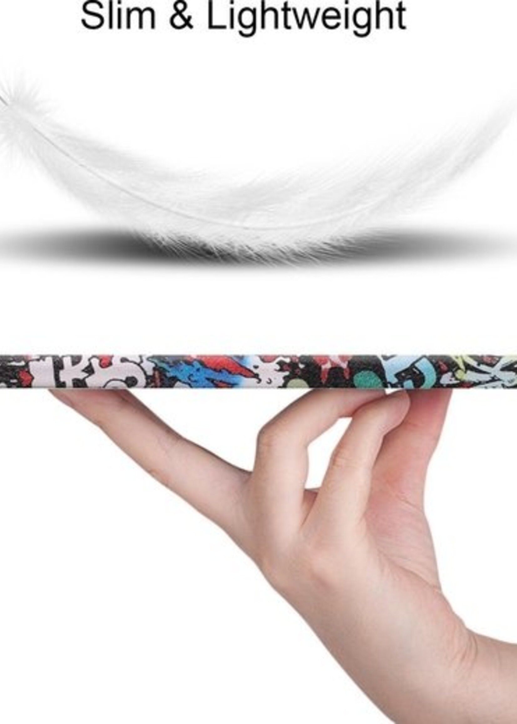 BTH Hoes Geschikt voor Samsung Galaxy Tab S5e Hoes Book Case Hoesje Trifold Cover - Hoesje Geschikt voor Samsung Tab S5e Hoesje Bookcase - Graffity