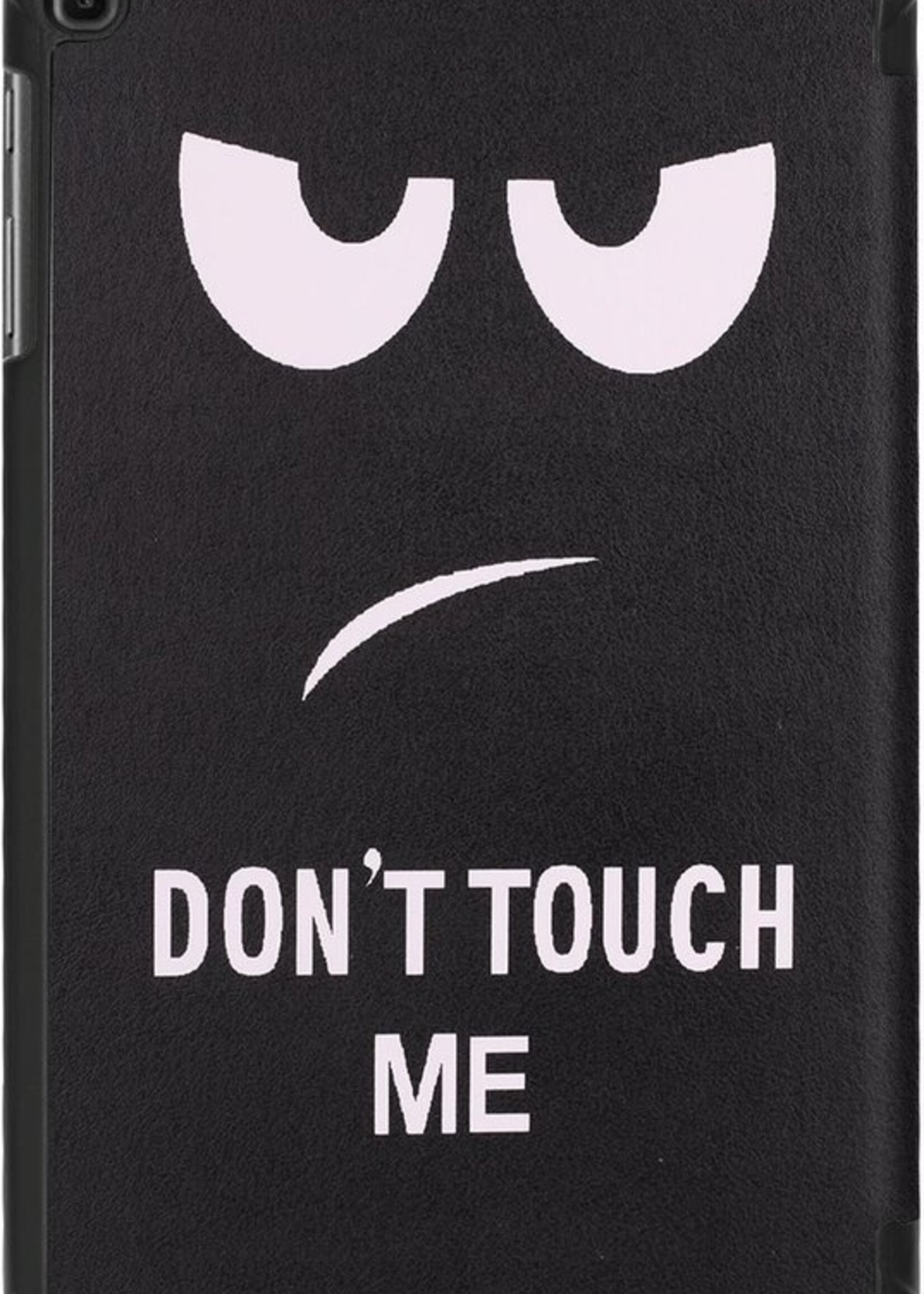 BTH Hoes Geschikt voor Samsung Galaxy Tab A 10.1 2019 Hoes Book Case Hoesje Trifold Cover Met Screenprotector - Hoesje Geschikt voor Samsung Tab A 10.1 2019 Hoesje Bookcase - Don't Touch Me