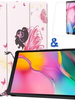 BTH BTH Samsung Galaxy Tab A 10.1 2019 Hoes Met Screenprotector - Bloemen Elfje