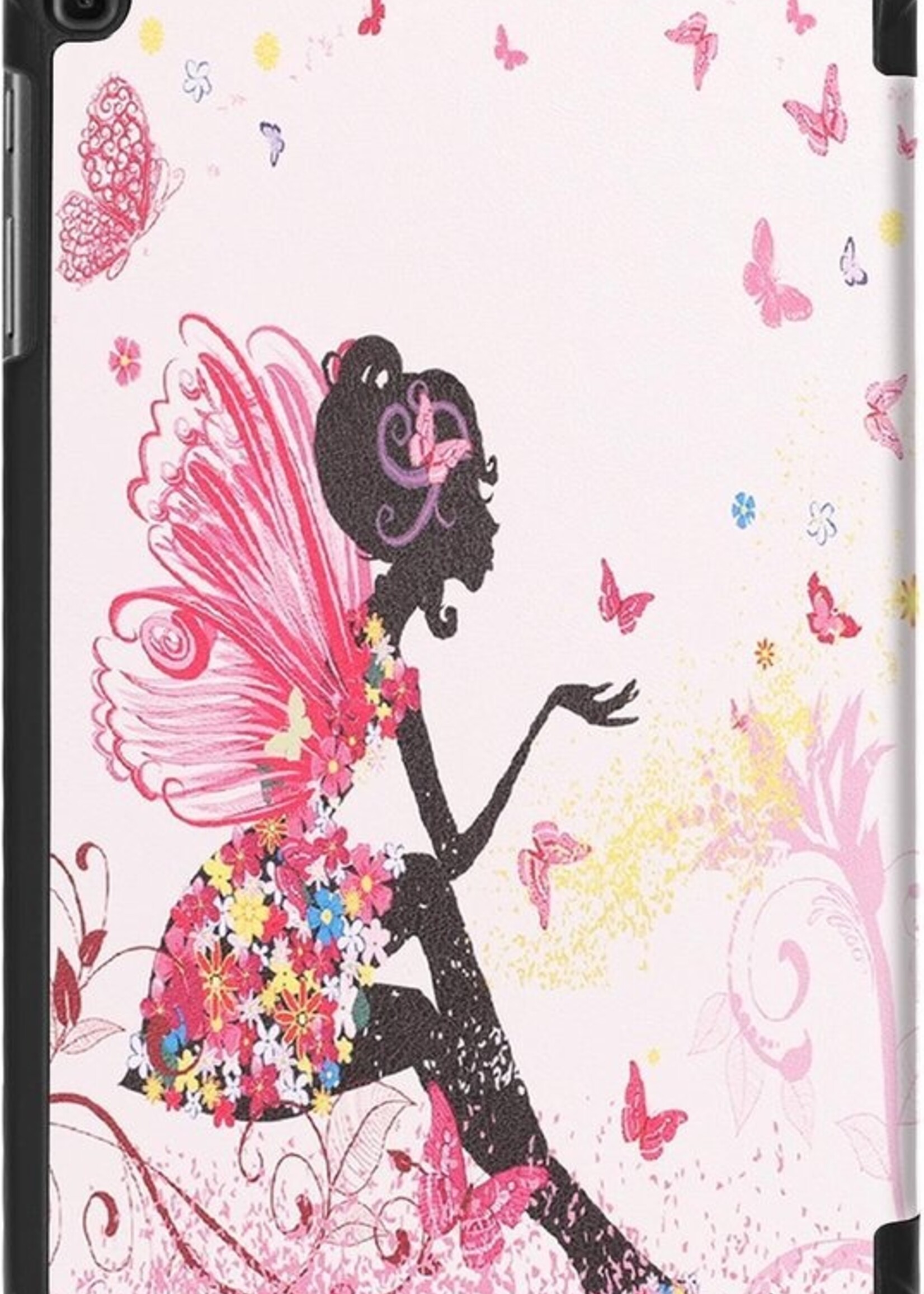 BTH Hoes Geschikt voor Samsung Galaxy Tab A 10.1 2019 Hoes Book Case Hoesje Trifold Cover Met Screenprotector - Hoesje Geschikt voor Samsung Tab A 10.1 2019 Hoesje Bookcase - Elfje