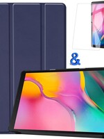 BTH BTH Samsung Galaxy Tab A 10.1 2019 Hoes Book Case Met Screenprotector Blauw