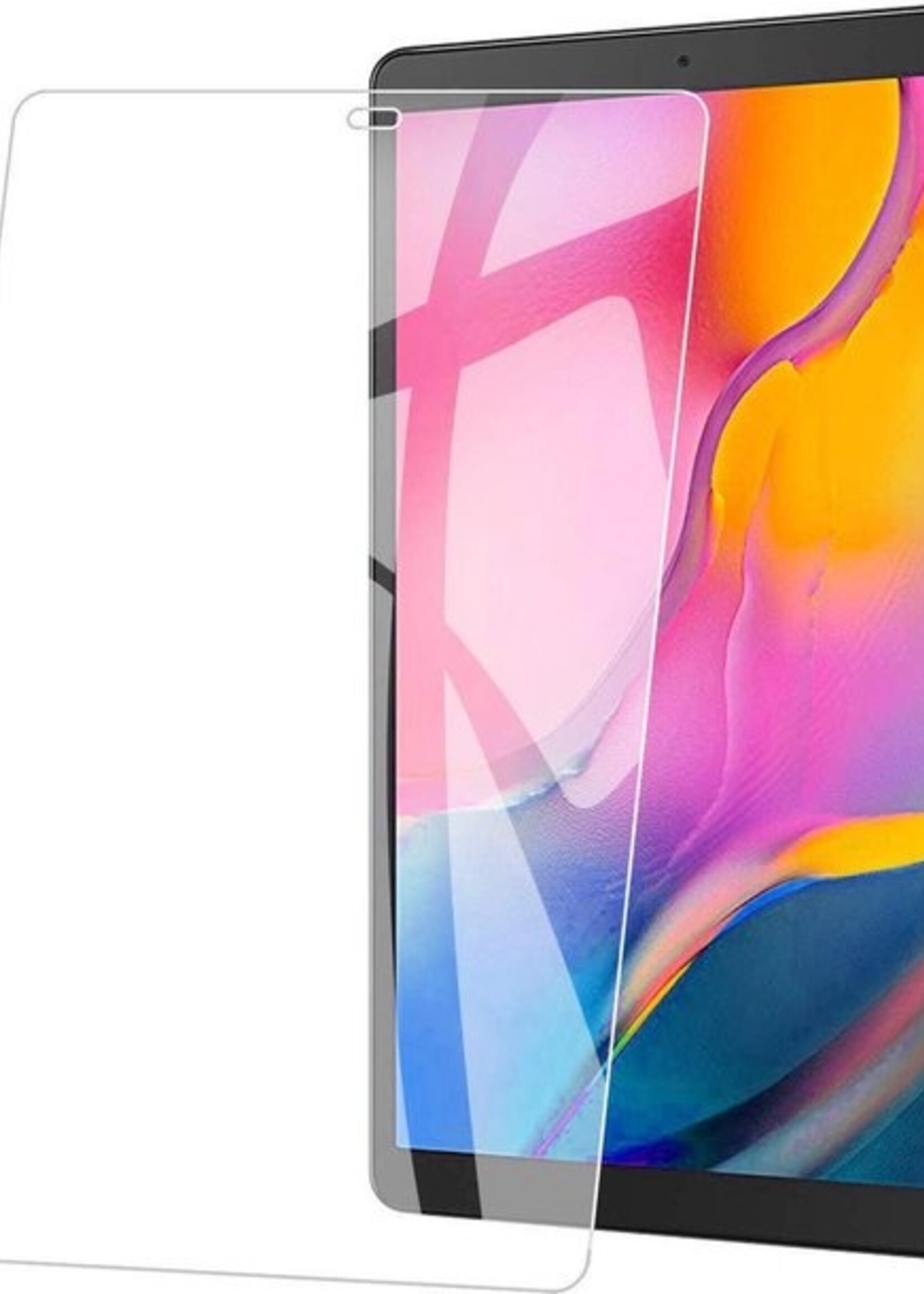 BTH Hoes Geschikt voor Samsung Galaxy Tab A 10.1 2019 Hoes Book Case Hoesje Trifold Cover Met Screenprotector - Hoesje Geschikt voor Samsung Tab A 10.1 2019 Hoesje Bookcase - Donkerrood