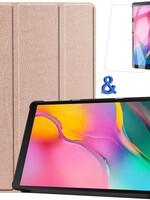 BTH BTH Samsung Galaxy Tab A 10.1 2019 Hoes Case Met Screenprotector Rosé Goud