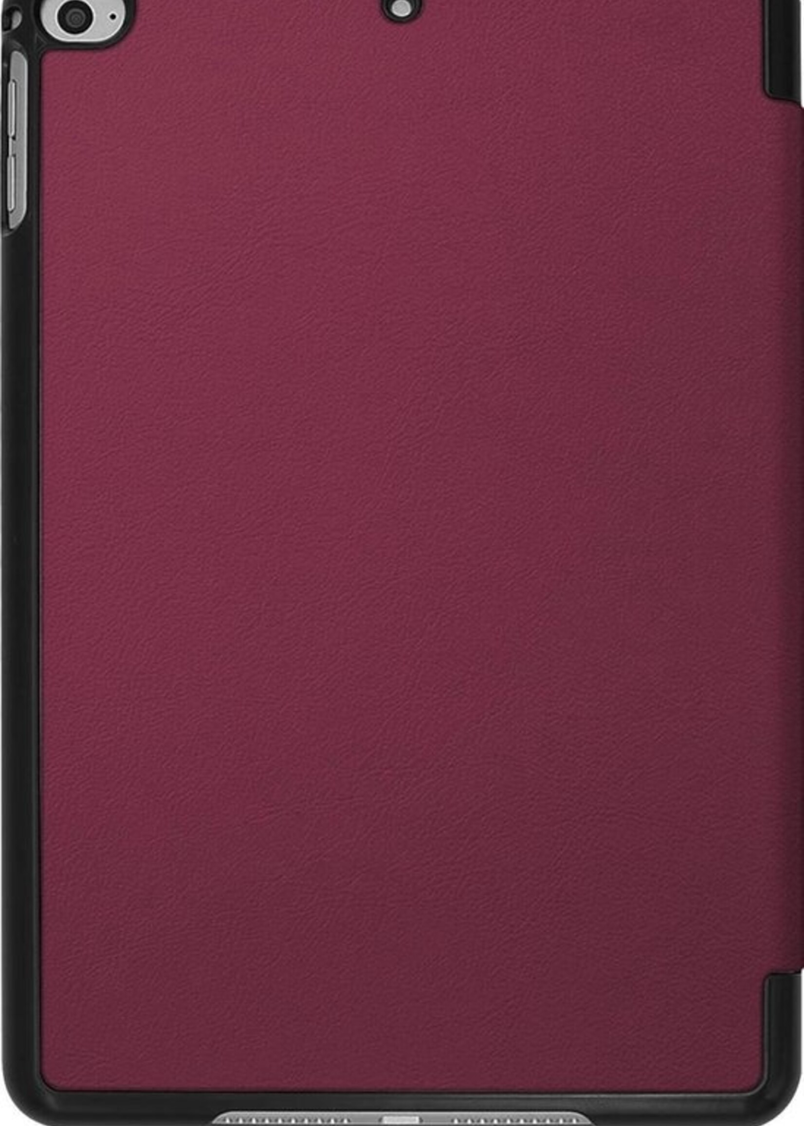 BTH Hoes Geschikt voor iPad Mini 4 Hoes Book Case Hoesje Trifold Cover - Hoesje Geschikt voor iPad Mini 4 Hoesje Bookcase - Rood
