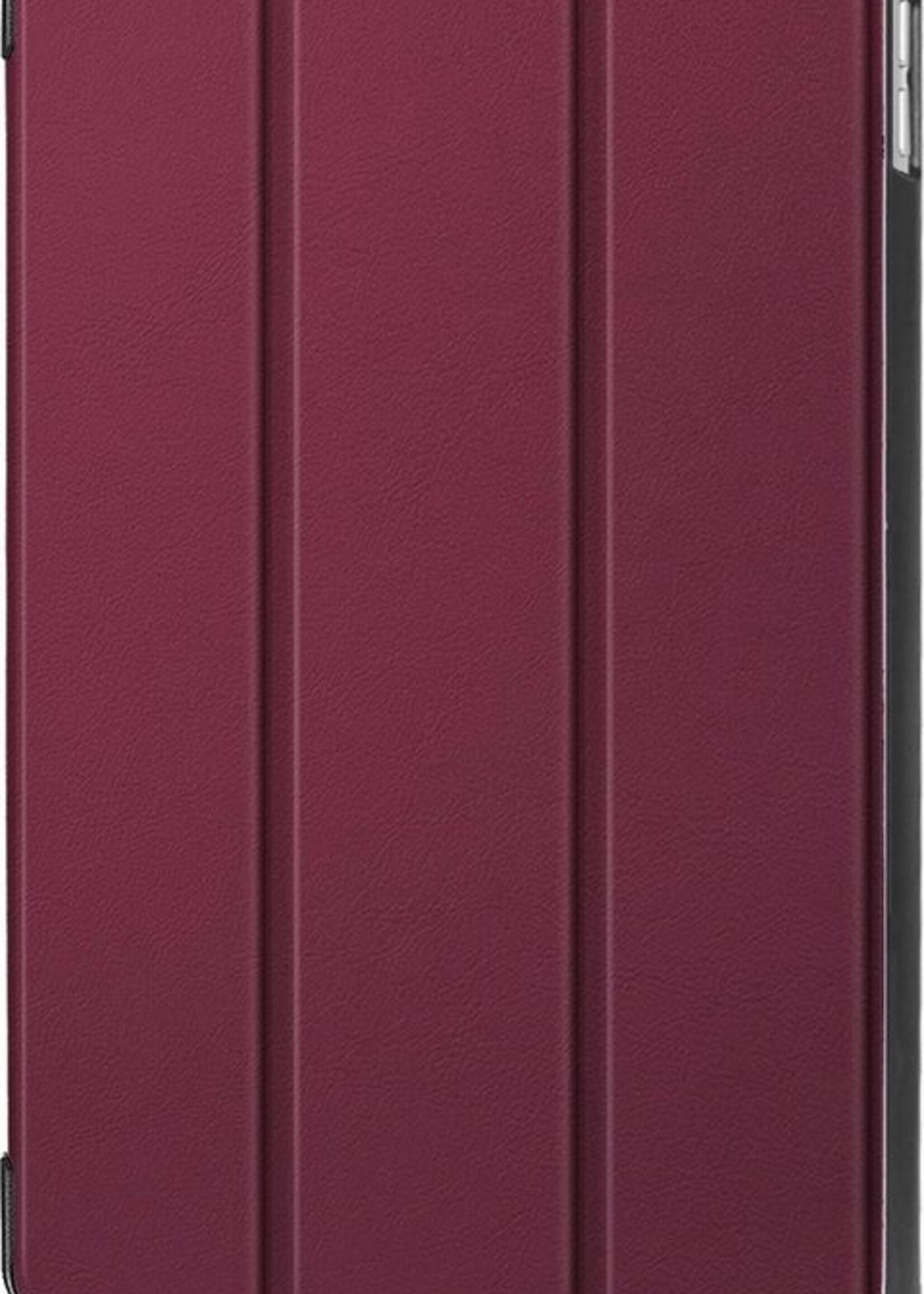 BTH Hoes Geschikt voor iPad Mini 4 Hoes Book Case Hoesje Trifold Cover - Hoesje Geschikt voor iPad Mini 4 Hoesje Bookcase - Rood