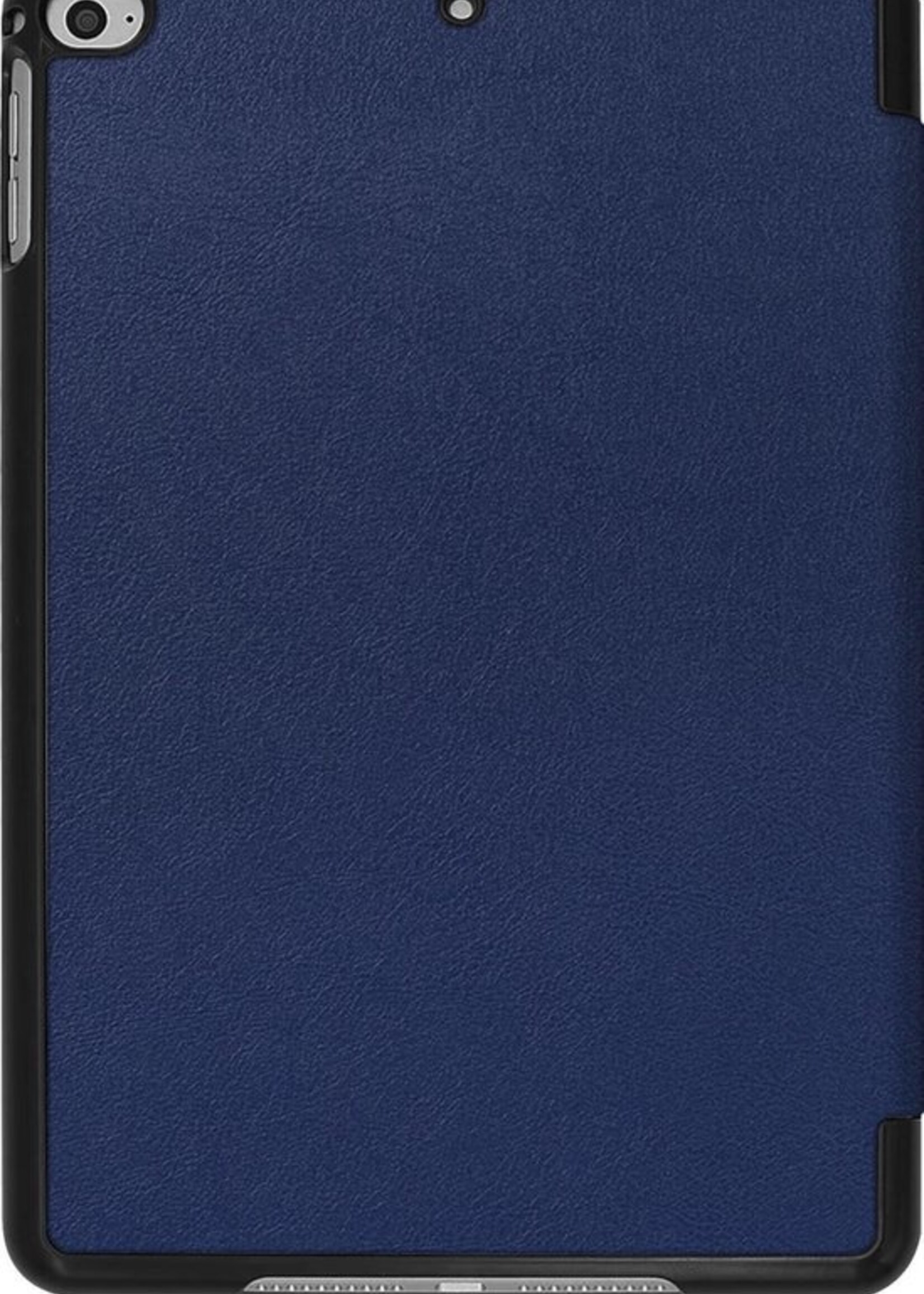 BTH Hoes Geschikt voor iPad Mini 5 Hoes Book Case Hoesje Trifold Cover - Hoesje Geschikt voor iPad Mini 5 Hoesje Bookcase - Blauw