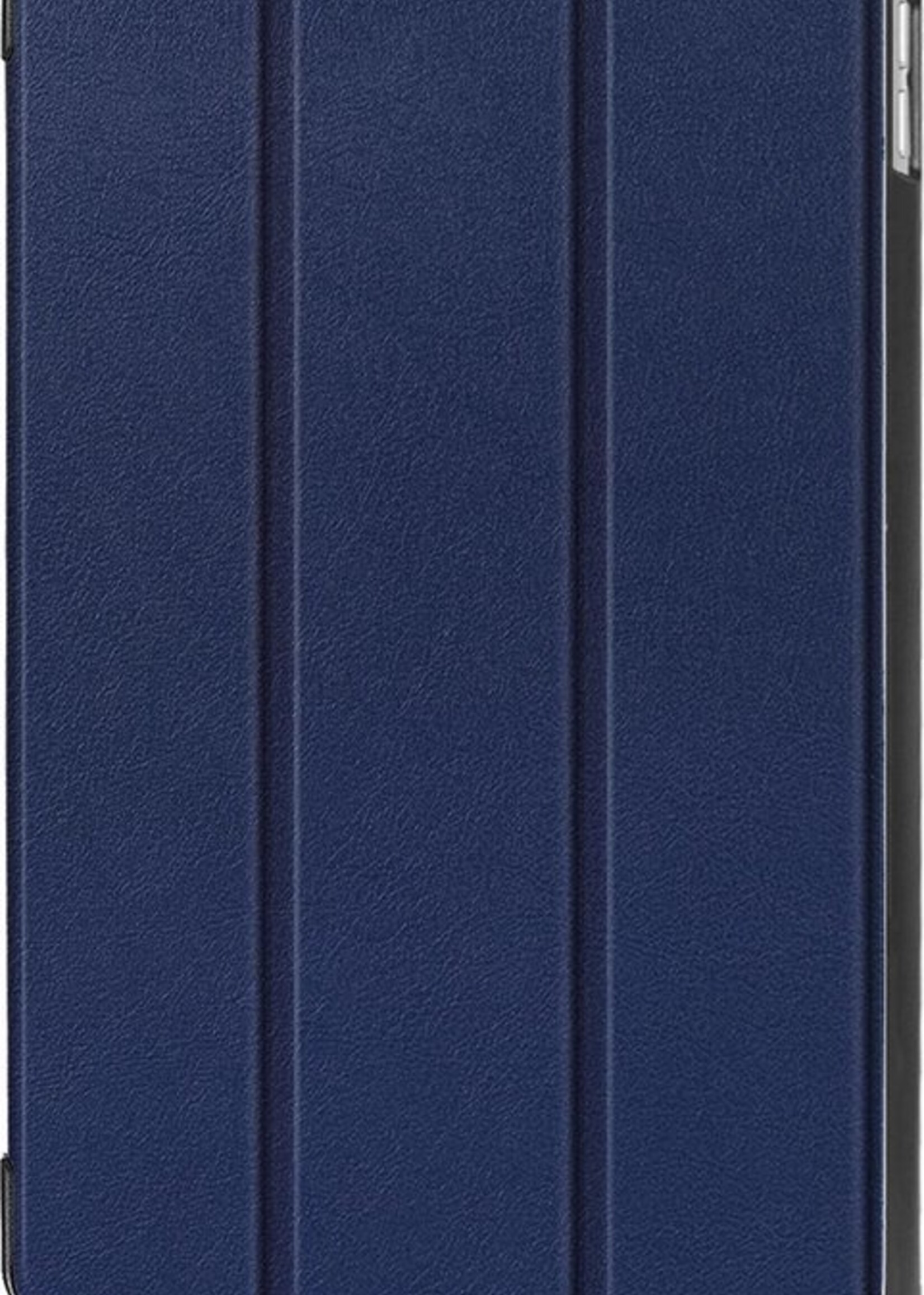 BTH Hoes Geschikt voor iPad Mini 4 Hoes Book Case Hoesje Trifold Cover - Hoesje Geschikt voor iPad Mini 4 Hoesje Bookcase - Blauw