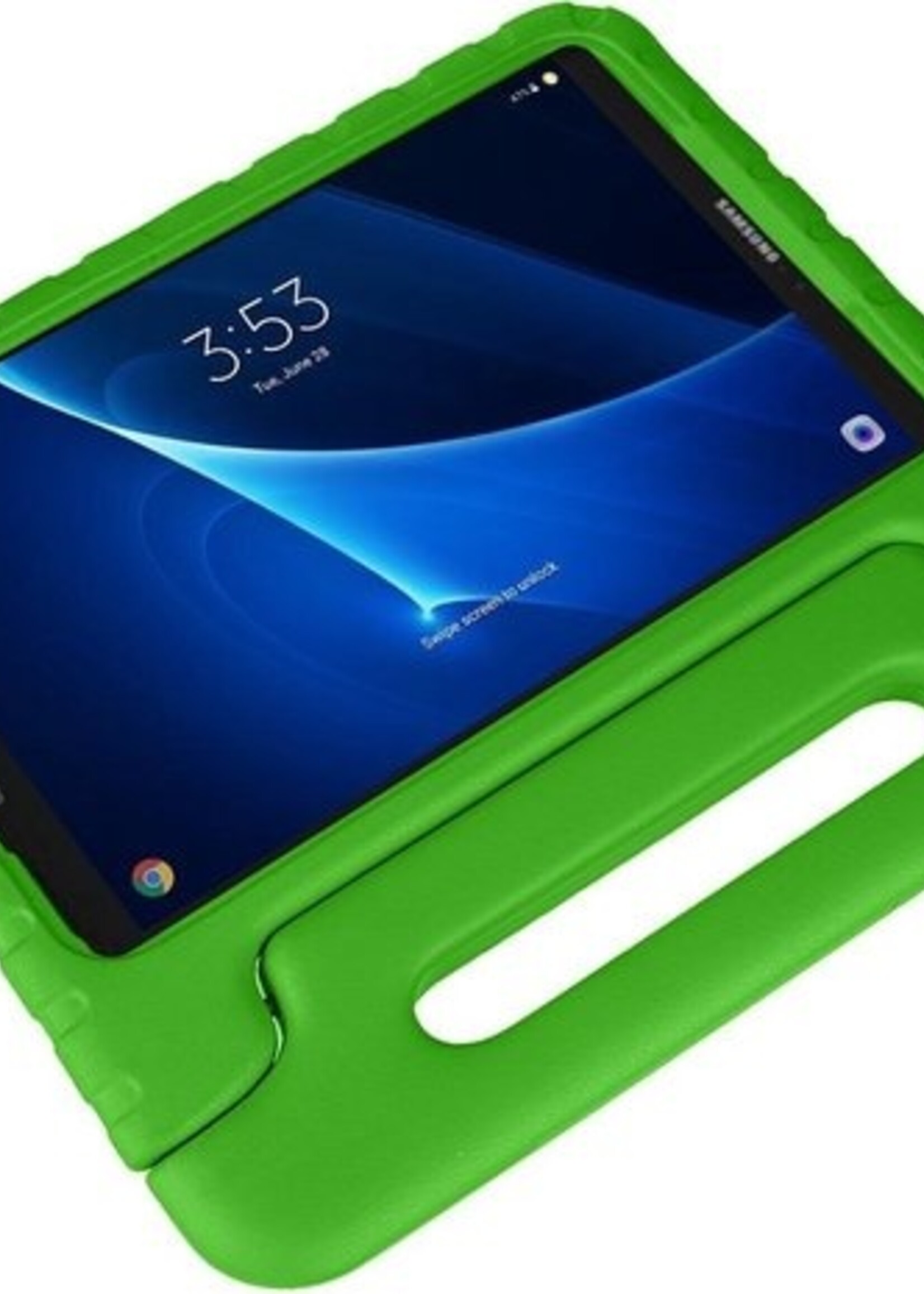 BTH Kinderhoes Geschikt voor Samsung Galaxy Tab A 10.1 2019 Hoes Kinder Hoesje Kids Case Cover Kidsproof - Hoesje Geschikt voor Samsung Tab A 10.1 2019 Hoesje Kinder Hoes - Groen