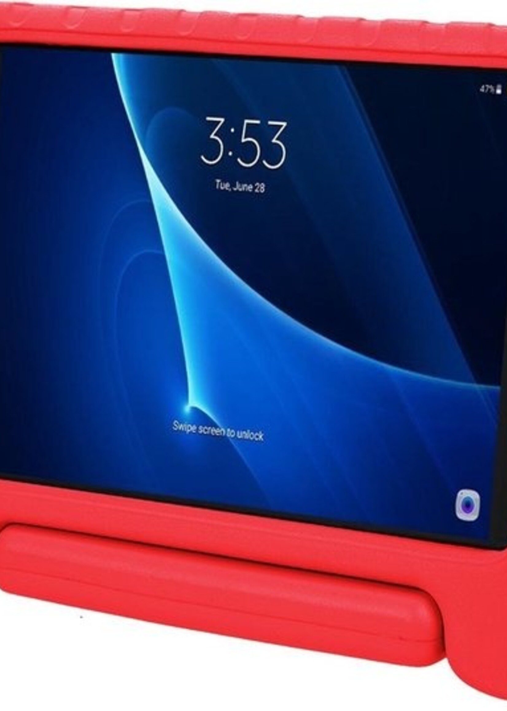 BTH Kinderhoes Geschikt voor Samsung Galaxy Tab A 10.1 2019 Hoes Kinder Hoesje Kids Case Cover Kidsproof - Hoesje Geschikt voor Samsung Tab A 10.1 2019 Hoesje Kinder Hoes - Rood