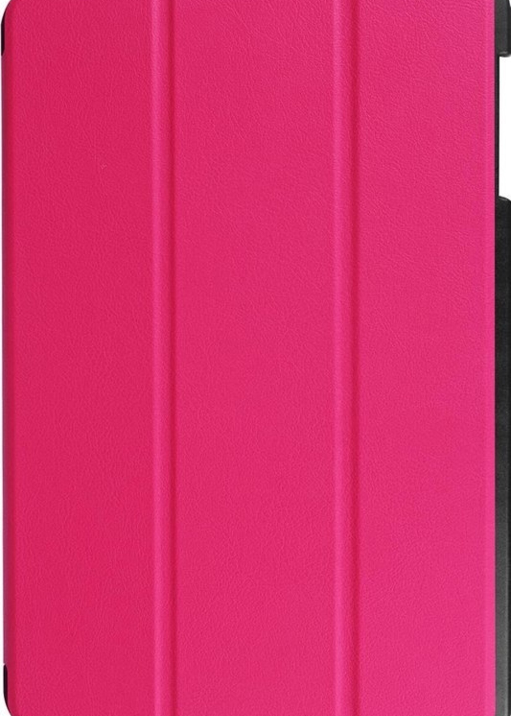 BTH Hoes Geschikt voor Samsung Galaxy Tab A 10.1 2016 Hoes Book Case Hoesje Trifold Cover - Hoesje Geschikt voor Samsung Tab A 10.1 2016 Hoesje Bookcase - Roze
