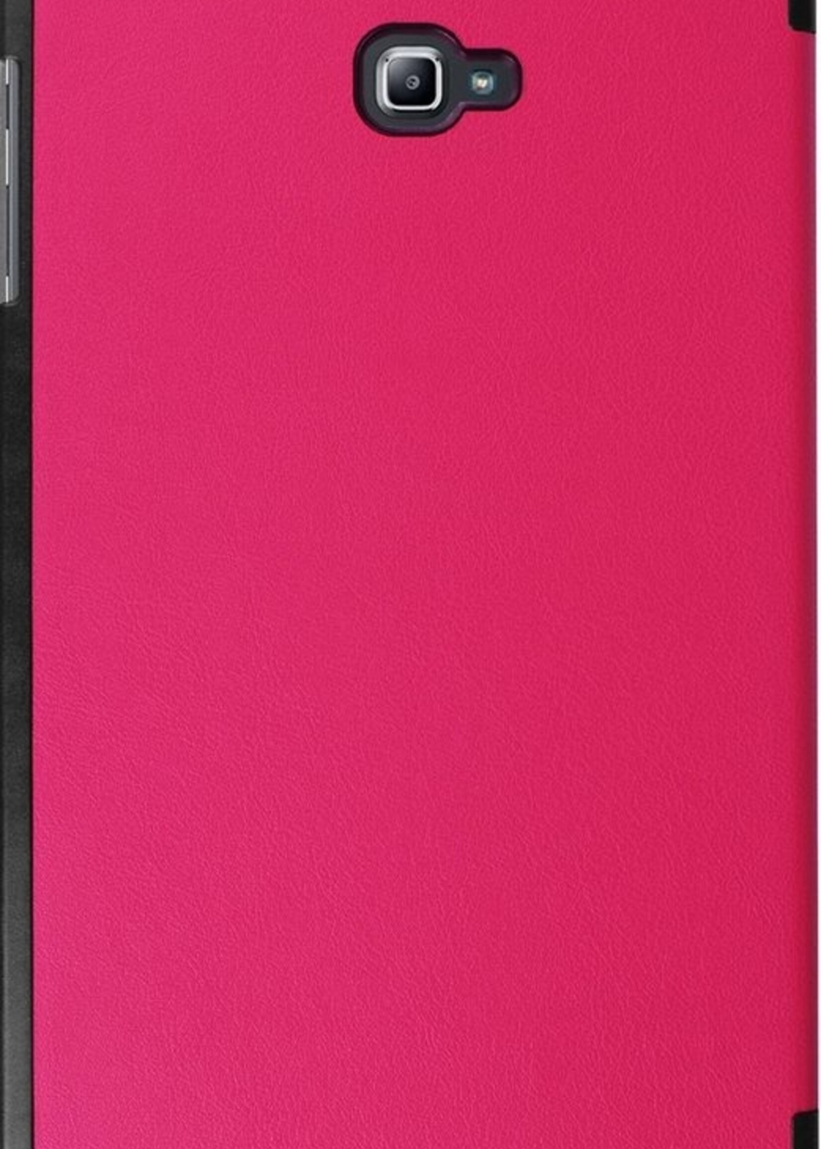 BTH Hoes Geschikt voor Samsung Galaxy Tab A 10.1 2016 Hoes Book Case Hoesje Trifold Cover - Hoesje Geschikt voor Samsung Tab A 10.1 2016 Hoesje Bookcase - Roze