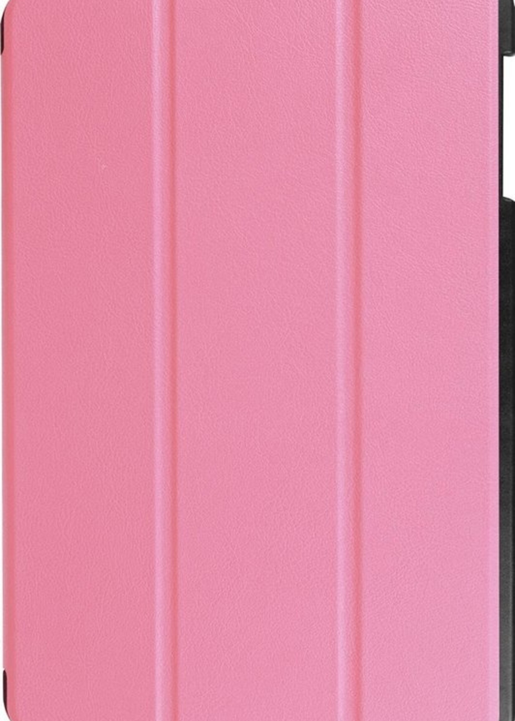 BTH Hoes Geschikt voor Samsung Galaxy Tab A 10.1 2016 Hoes Book Case Hoesje Trifold Cover - Hoesje Geschikt voor Samsung Tab A 10.1 2016 Hoesje Bookcase - Roze