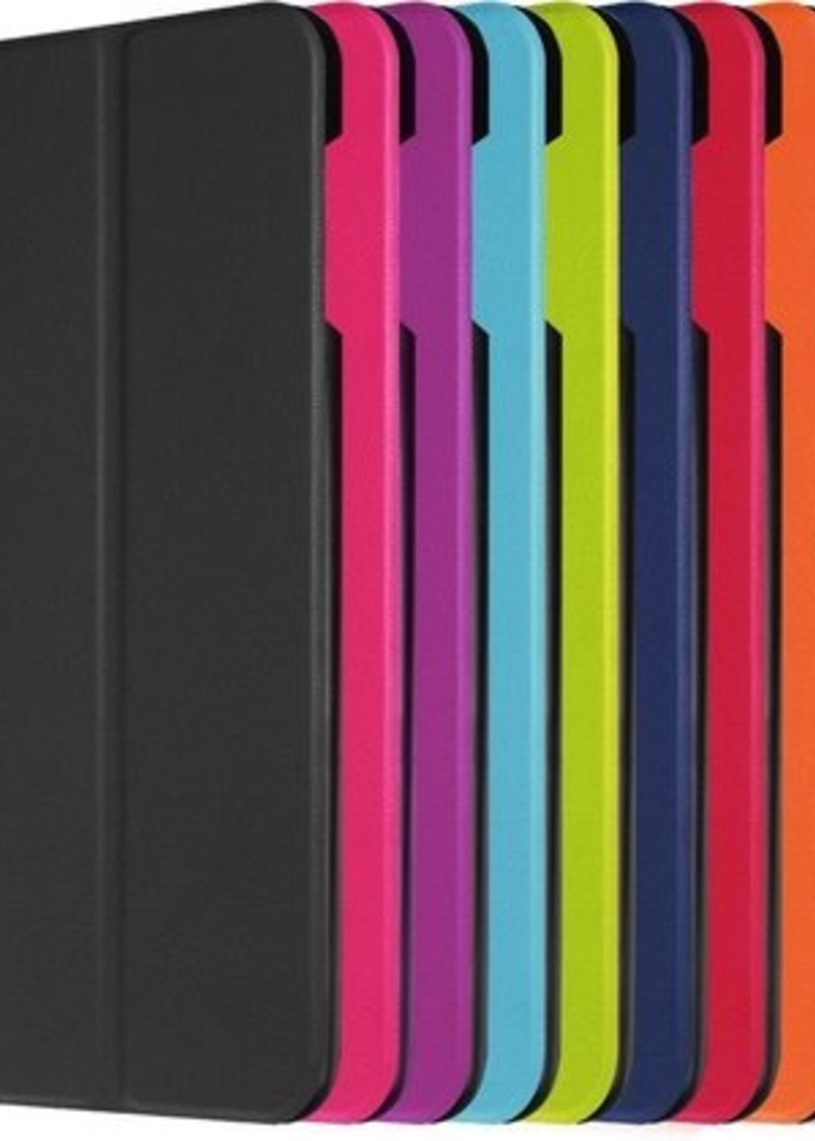BTH Hoes Geschikt voor Samsung Galaxy Tab A 10.1 2016 Hoes Book Case Hoesje Trifold Cover - Hoesje Geschikt voor Samsung Tab A 10.1 2016 Hoesje Bookcase - Roze