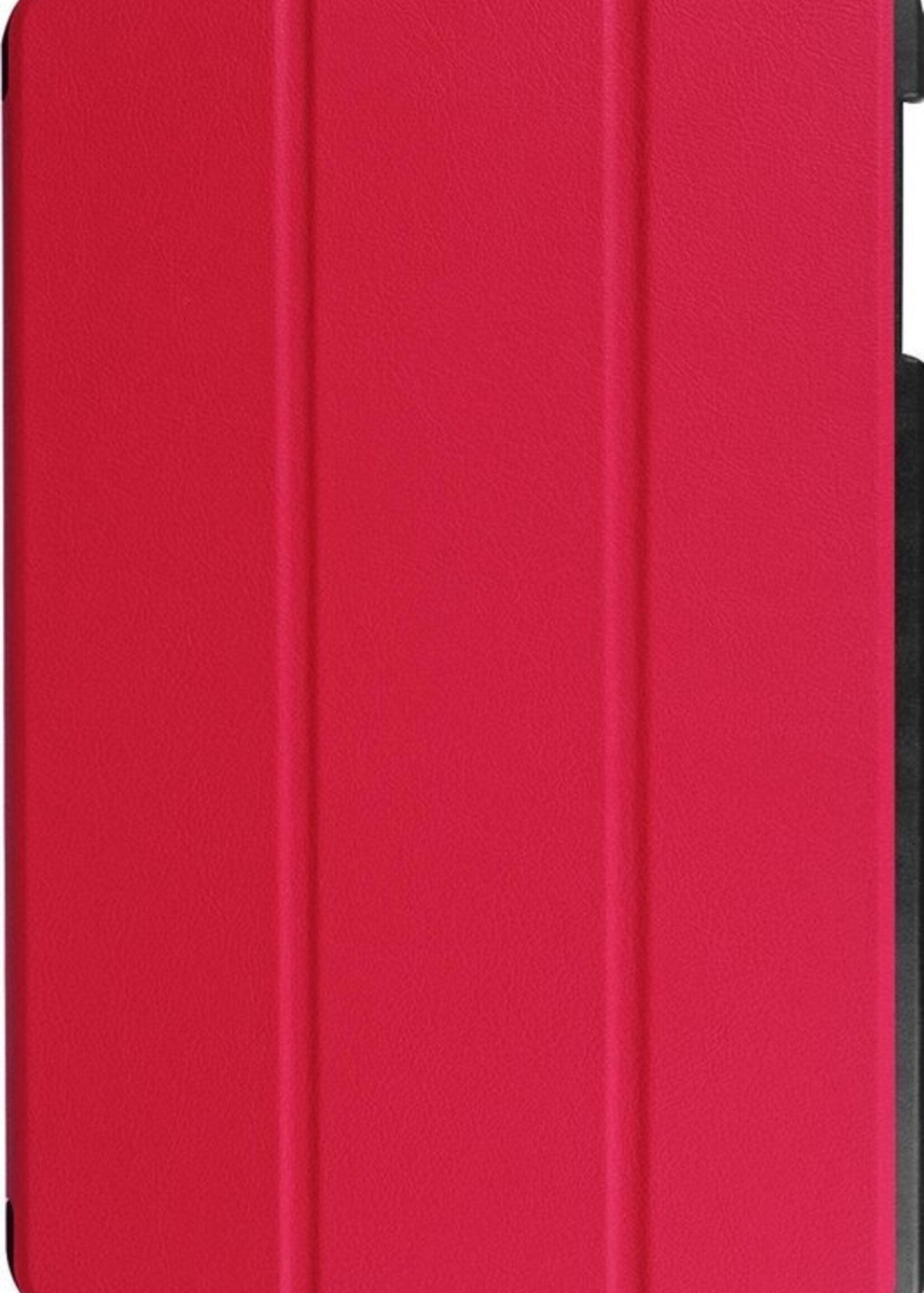 BTH Hoes Geschikt voor Samsung Galaxy Tab A 10.1 2016 Hoes Book Case Hoesje Trifold Cover - Hoesje Geschikt voor Samsung Tab A 10.1 2016 Hoesje Bookcase - Rood