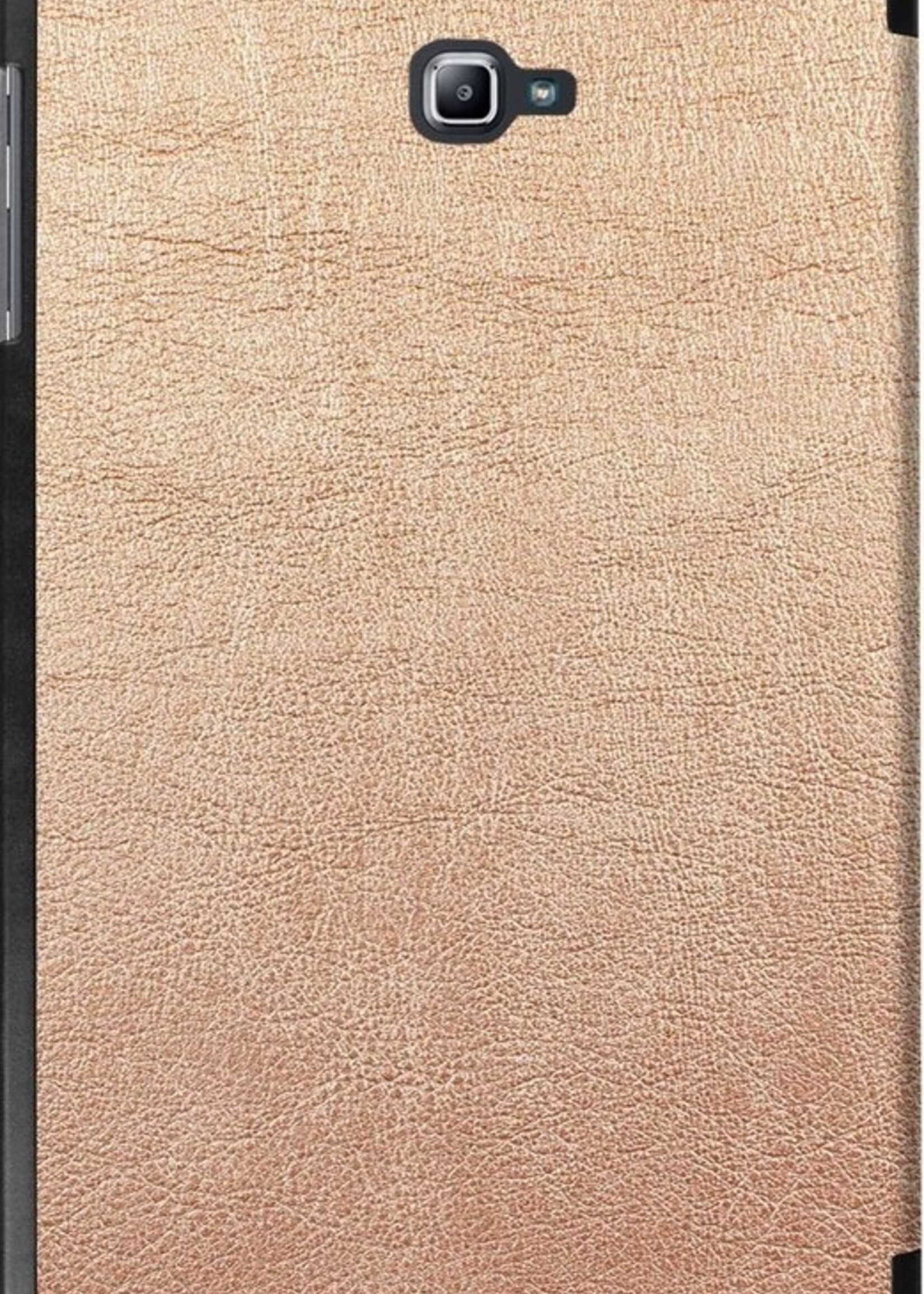 BTH Hoes Geschikt voor Samsung Galaxy Tab A 10.1 2016 Hoes Book Case Hoesje Trifold Cover - Hoesje Geschikt voor Samsung Tab A 10.1 2016 Hoesje Bookcase - Rosé goud