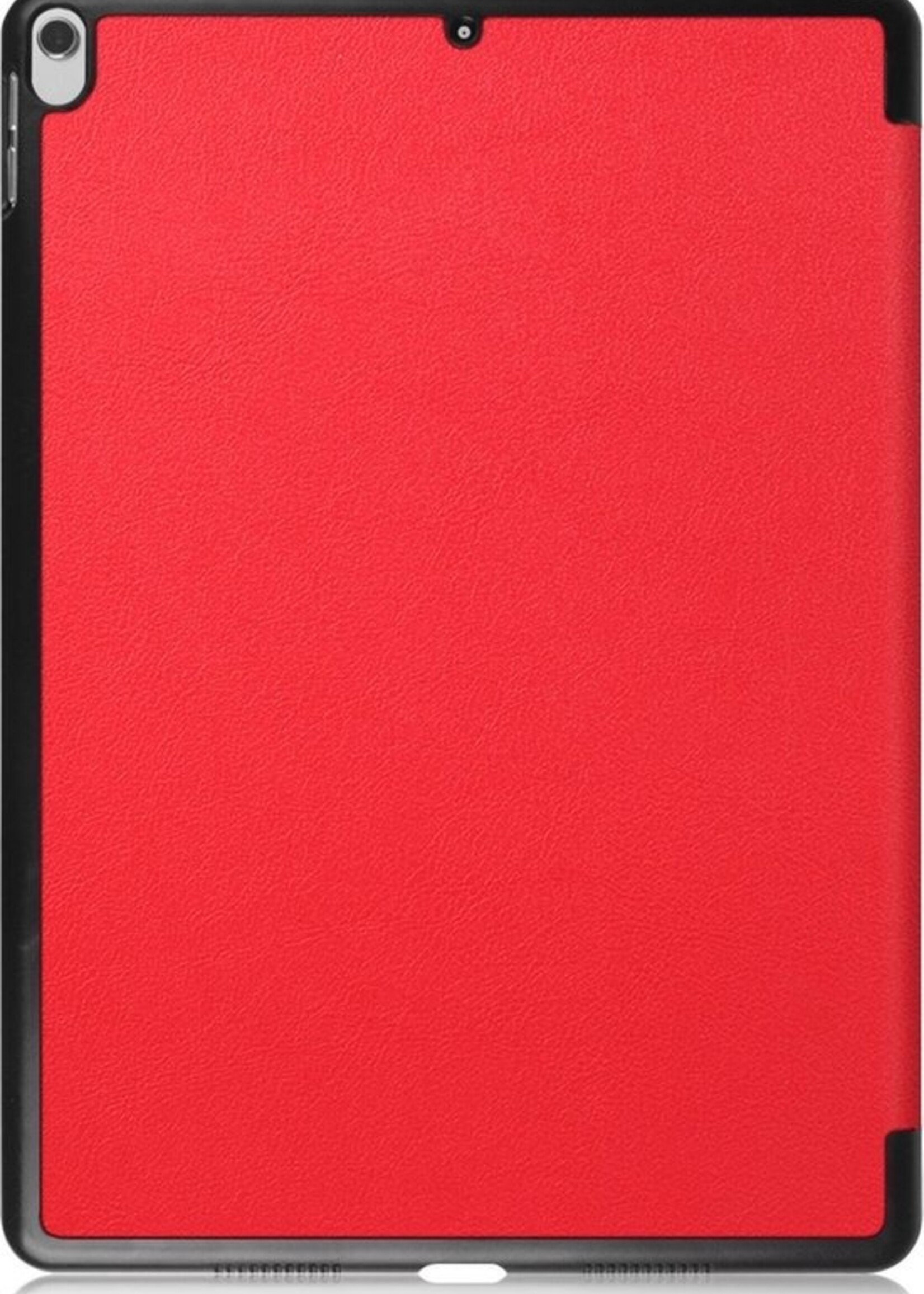 BTH Hoes Geschikt voor iPad Air 3 / Pro 10.5 (2017) Hoes Book Case Hoesje Trifold Cover - Hoesje Geschikt voor iPad Air 3 / Pro 10.5 (2017) Hoesje Bookcase - Rood