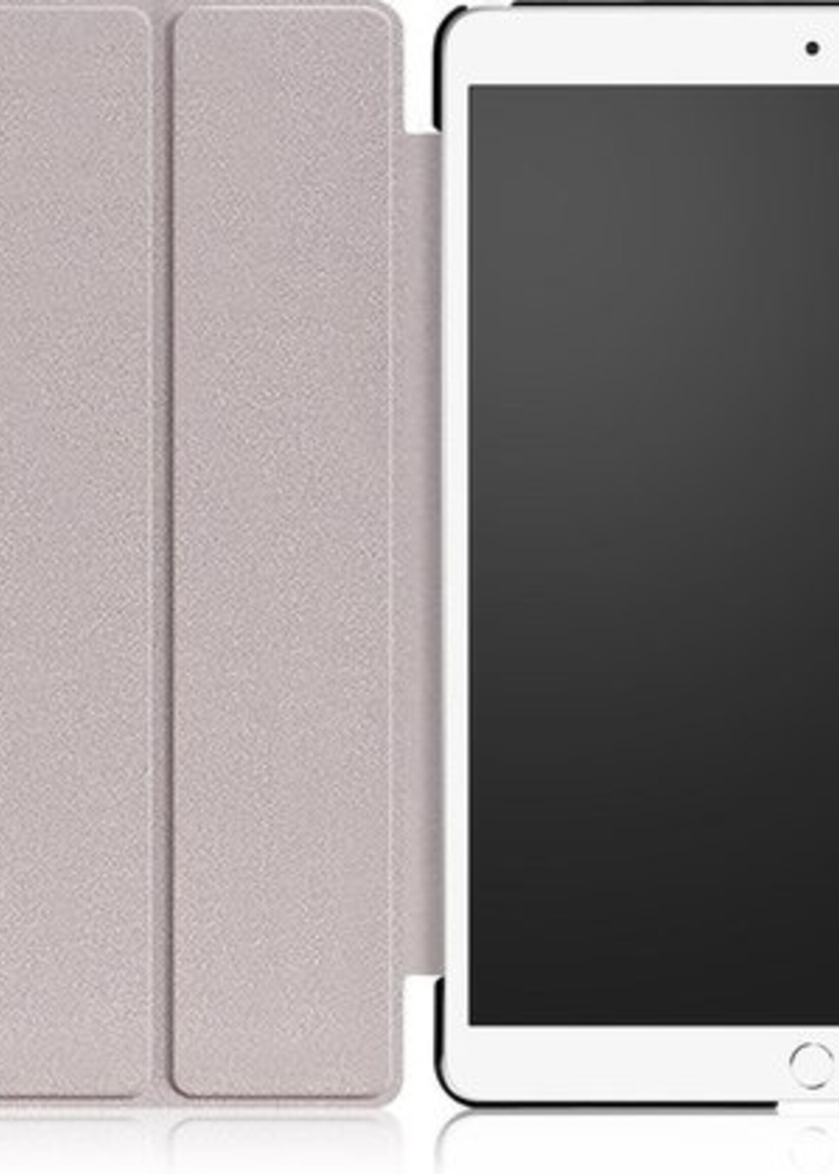 BTH Hoes Geschikt voor iPad Pro 10.5 (2017) Hoes Book Case Hoesje Trifold Cover - Hoesje Geschikt voor iPad Pro 2017 (10,5 inch) Hoesje Bookcase - Zwart