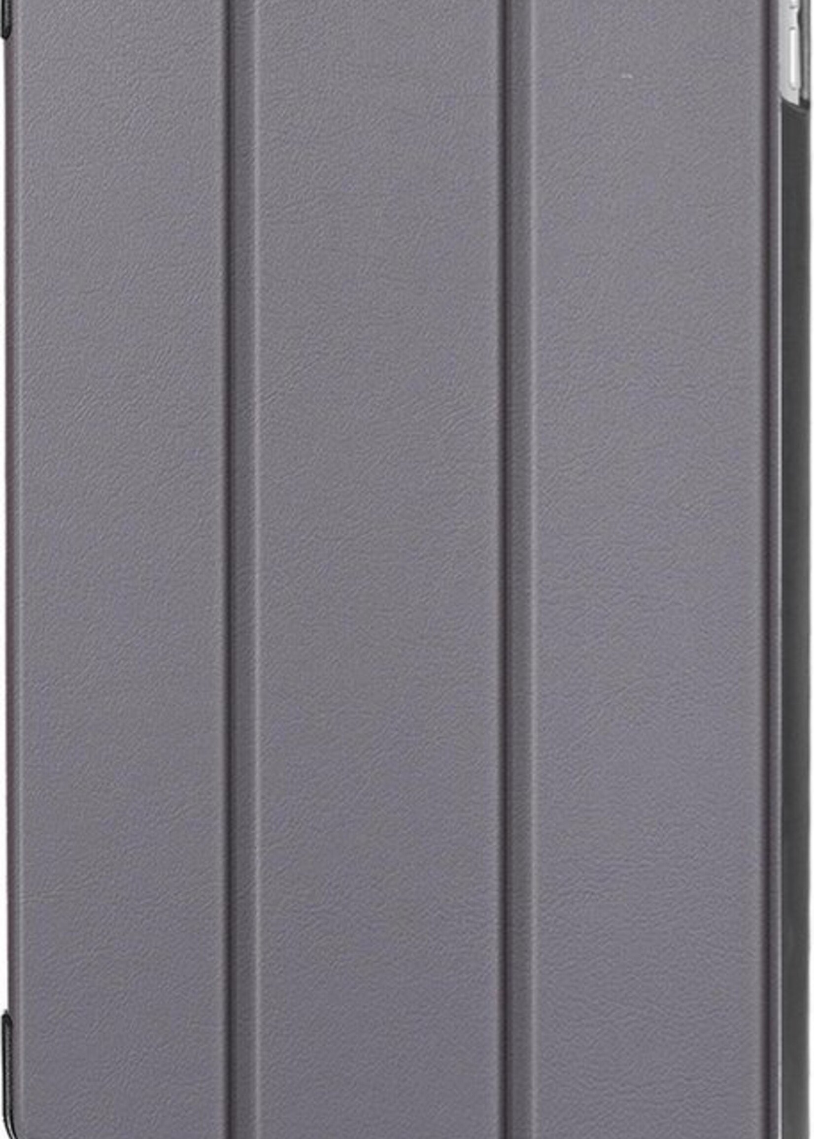 BTH Hoes Geschikt voor iPad Pro 10.5 (2017) Hoes Book Case Hoesje Trifold Cover - Hoesje Geschikt voor iPad Pro 2017 (10,5 inch) Hoesje Bookcase - Grijs