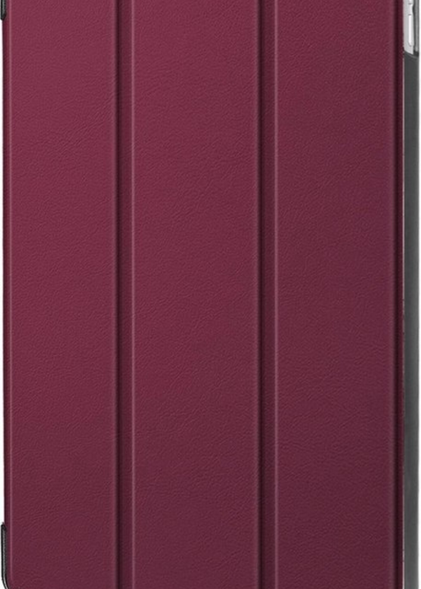 BTH Hoes Geschikt voor iPad Pro 10.5 (2017) Hoes Book Case Hoesje Trifold Cover - Hoesje Geschikt voor iPad Pro 2017 (10,5 inch) Hoesje Bookcase - Rood