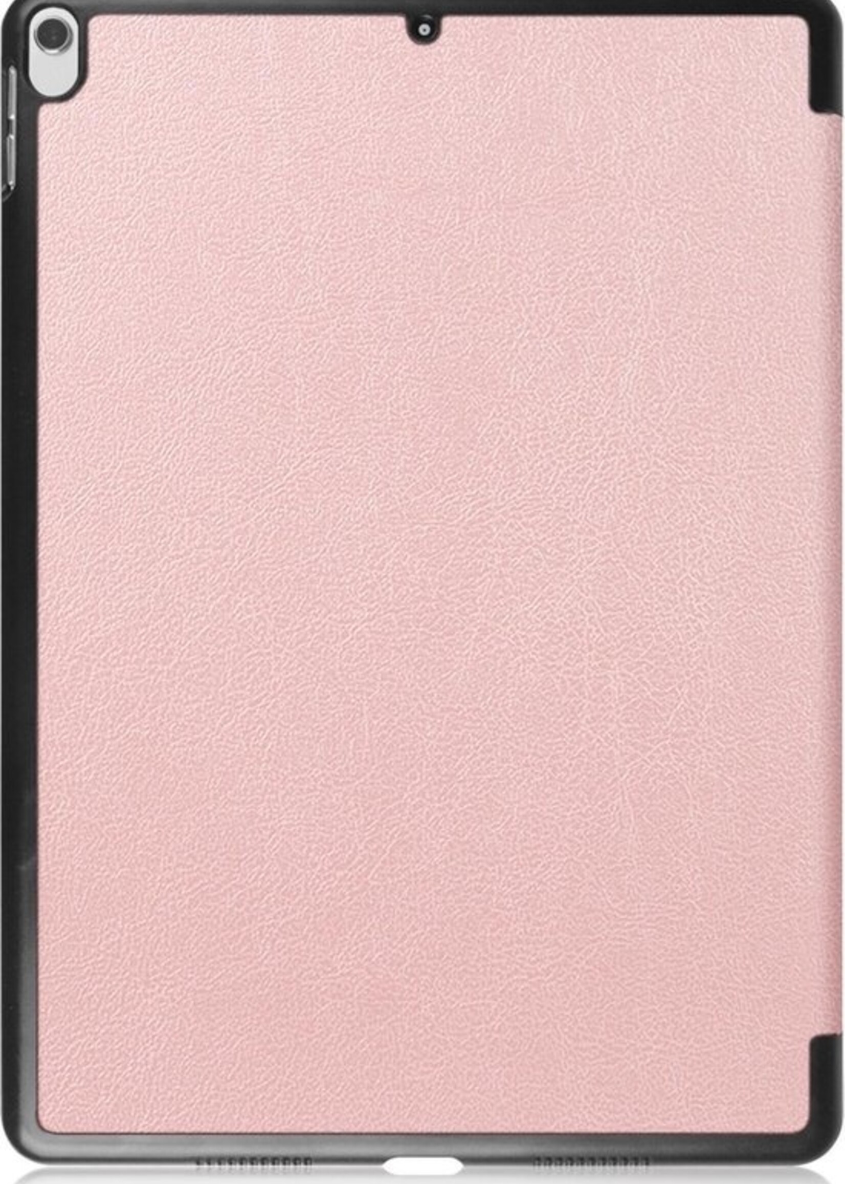 BTH Hoes Geschikt voor iPad Air 3 / Pro 10.5 (2017) Hoes Book Case Hoesje Trifold Cover - Hoesje Geschikt voor iPad Air 3 / Pro 10.5 (2017) Hoesje Bookcase - Rosé goud