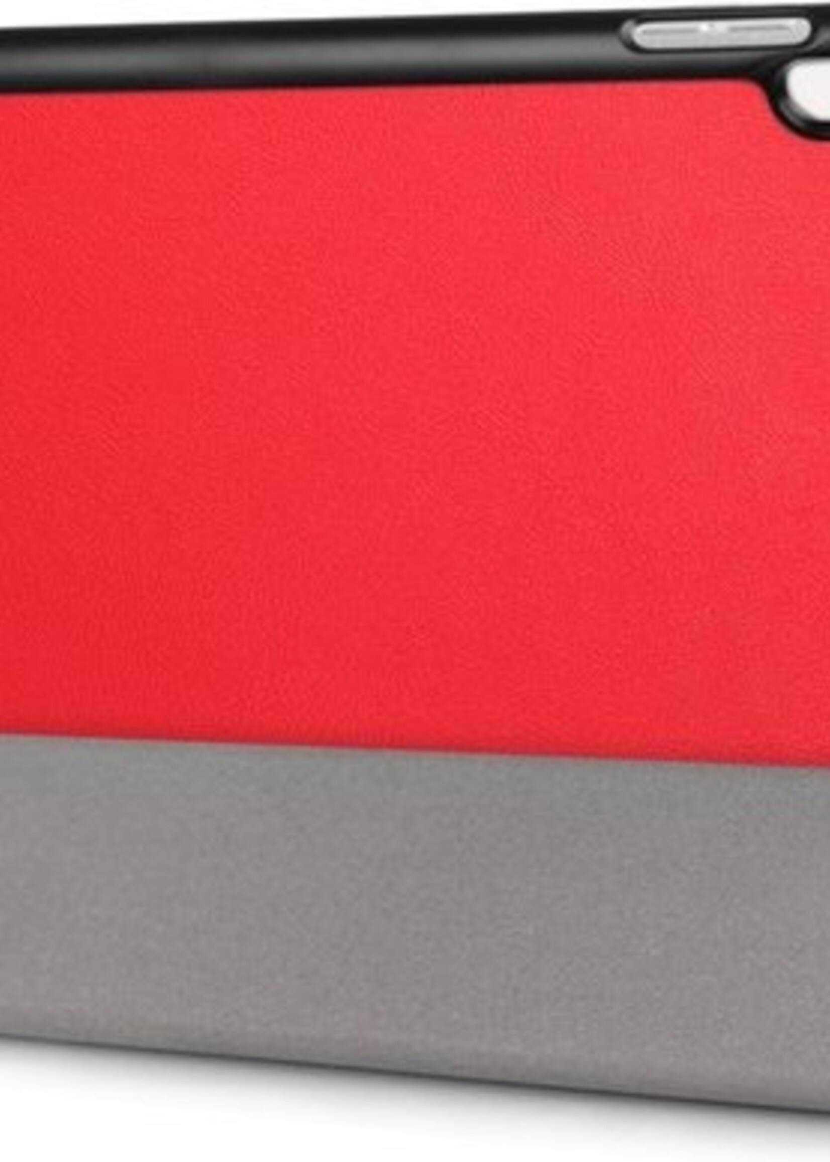 BTH Hoes Geschikt voor iPad Air 3 / Pro 10.5 (2017) Hoes Book Case Hoesje Trifold Cover - Hoesje Geschikt voor iPad Air 3 / Pro 10.5 (2017) Hoesje Bookcase - Rood