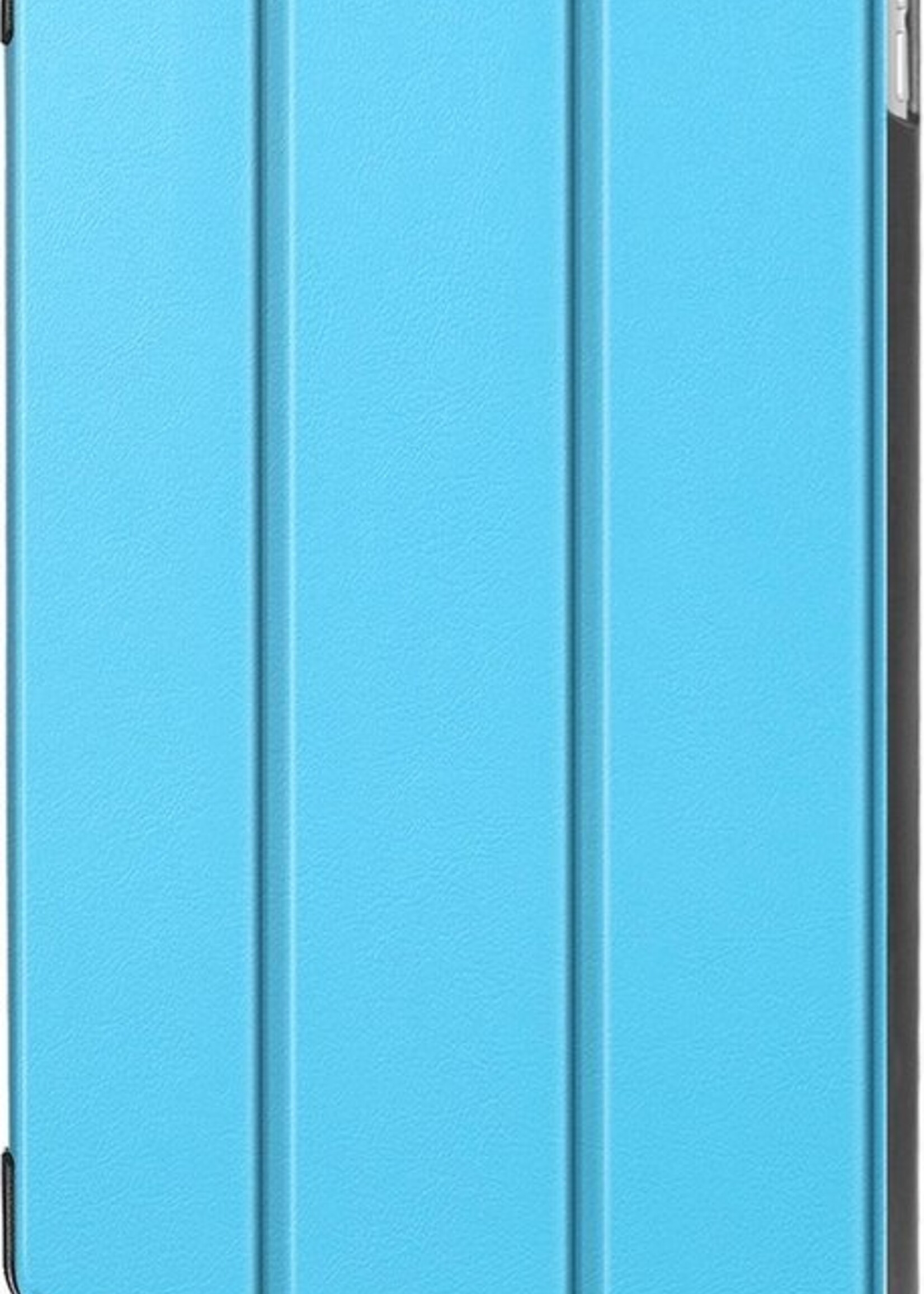 BTH Hoes Geschikt voor iPad Pro 10.5 (2017) Hoes Book Case Hoesje Trifold Cover - Hoesje Geschikt voor iPad Pro 2017 (10,5 inch) Hoesje Bookcase - Blauw