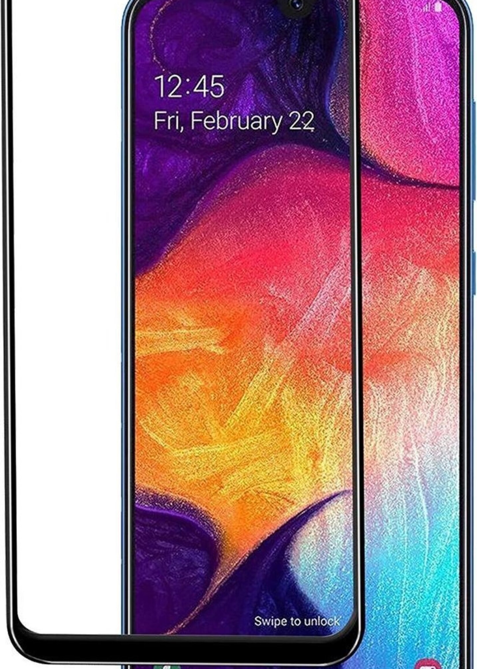 BTH Screenprotector Geschikt voor Samsung Galaxy A20/A30/A50 Screenprotector Glas Gehard Tempered Glass Full Cover - Screenprotector Geschikt voor Samsung A20/A30/A50 Screen Protector Screen Cover
