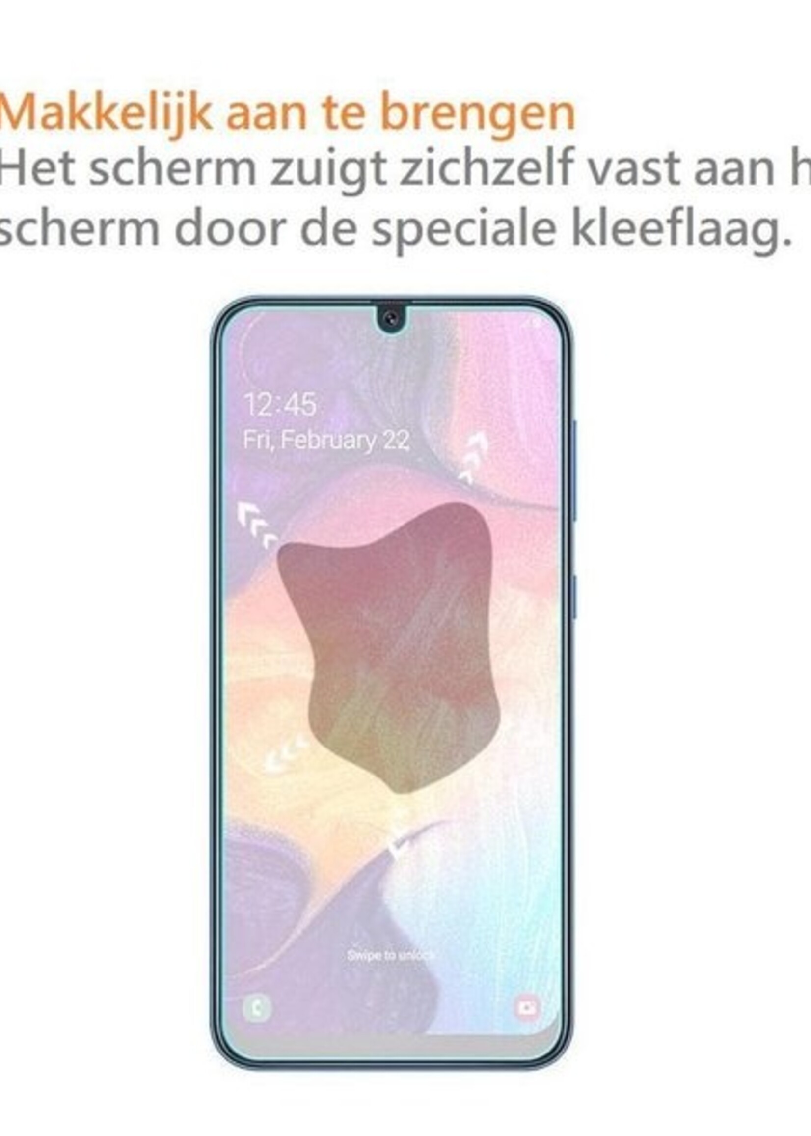 BTH Screenprotector Geschikt voor Samsung A20 Screenprotector Glas Gehard Tempered Glass Full Cover - Screenprotector Geschikt voor Samsung Galaxy A20 Screen Protector Screen Cover