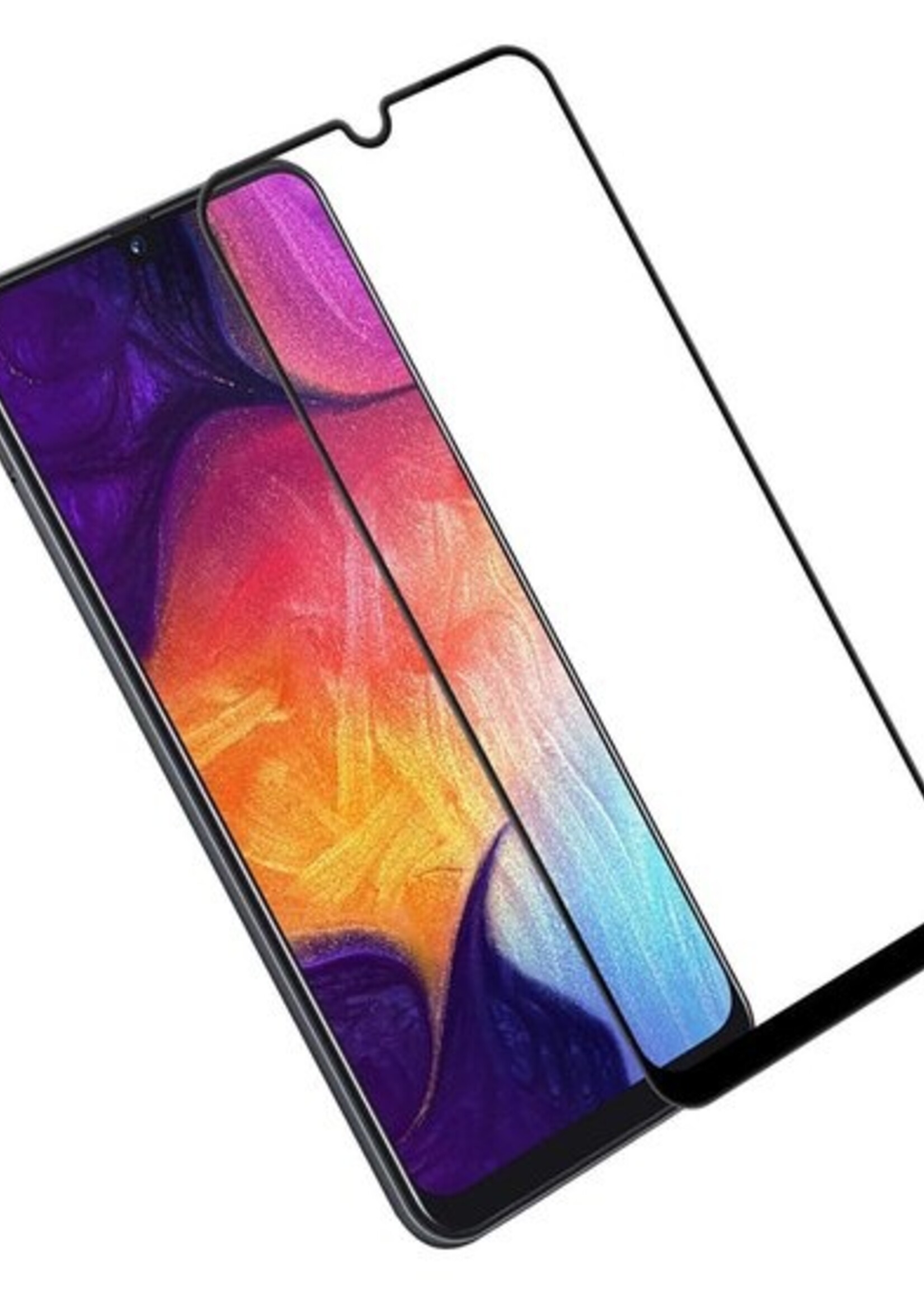 BTH Screenprotector Geschikt voor Samsung A30 Screenprotector Glas Gehard Tempered Glass Full Cover - Screenprotector Geschikt voor Samsung Galaxy A30 Screen Protector Screen Cover
