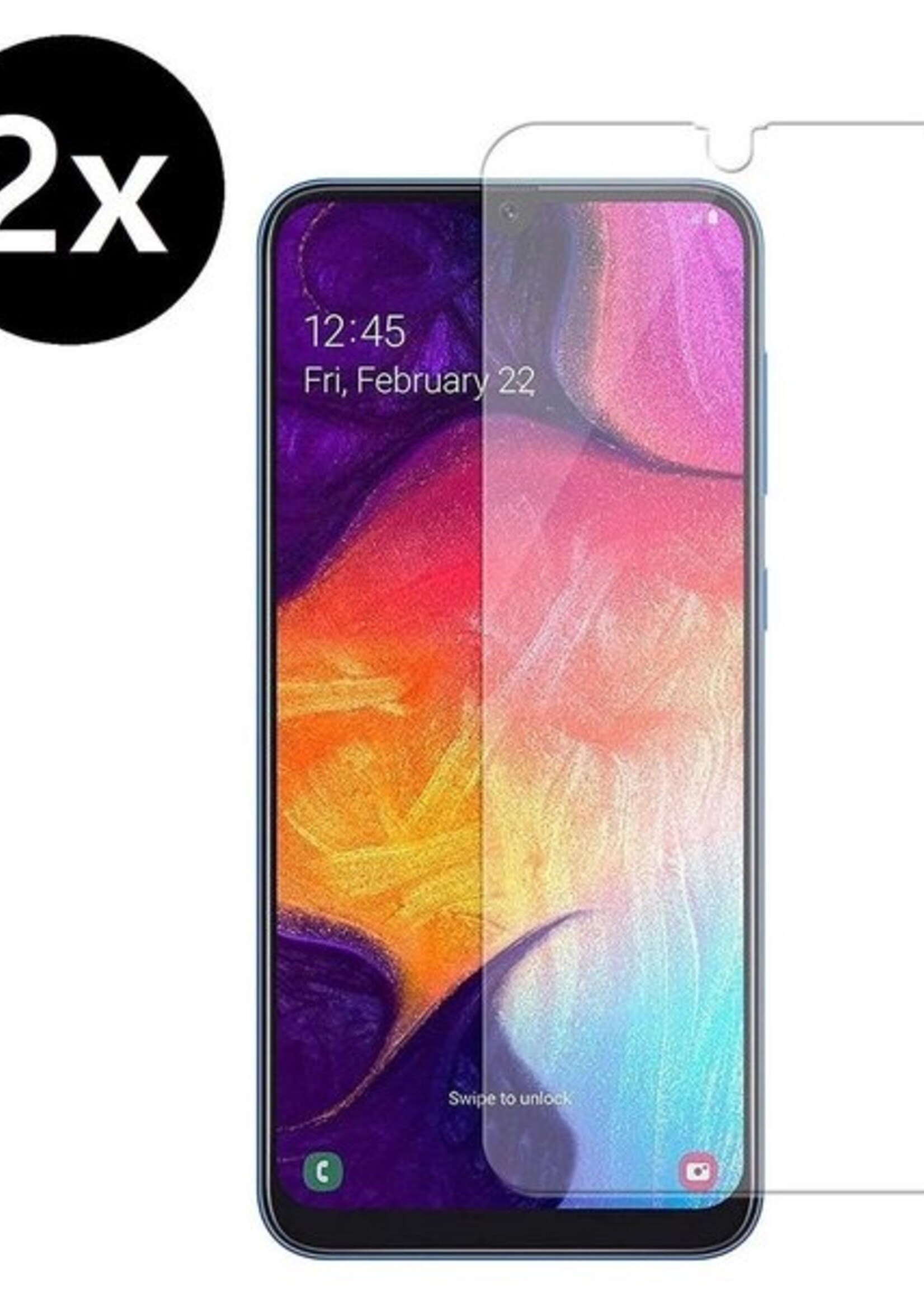 BTH Screenprotector Geschikt voor Samsung A20 Screenprotector Glas Gehard Tempered Glass - Screenprotector Geschikt voor Samsung Galaxy A20 Screen Protector Screen Cover - 2 PACK