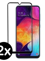 BTH BTH Samsung Galaxy A20 Screenprotector 3D Tempered Glass Full Cover 2 PACK