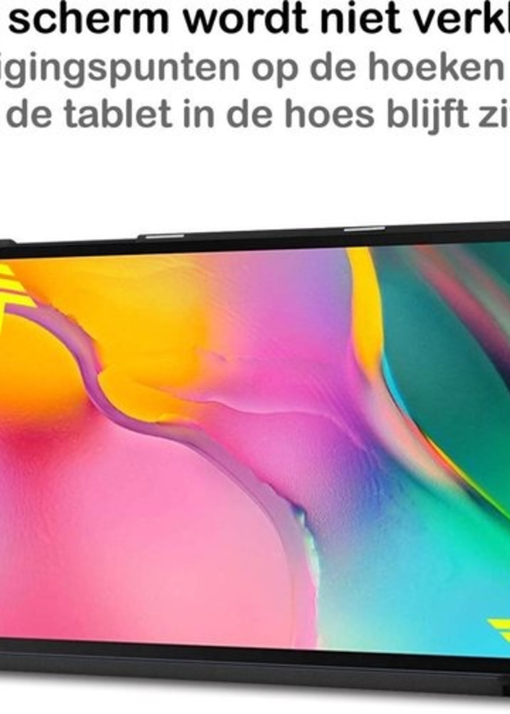 BTH Hoes Geschikt voor iPad Air 1/2 / Pro 9.7 / 2017/2018 Hoes Book Case Hoesje Trifold Cover - Hoesje Geschikt voor iPad Air 1/2 / Pro 9.7 / 5/6 Hoesje Bookcase - Rood