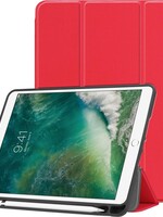 BTH BTH iPad 2017 Hoesje Book Case Tri-fold Smart Cover Hoes - Rood