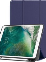 BTH BTH iPad 2017 Hoesje Book Case Tri-fold Smart Cover Hoes Donker Blauw