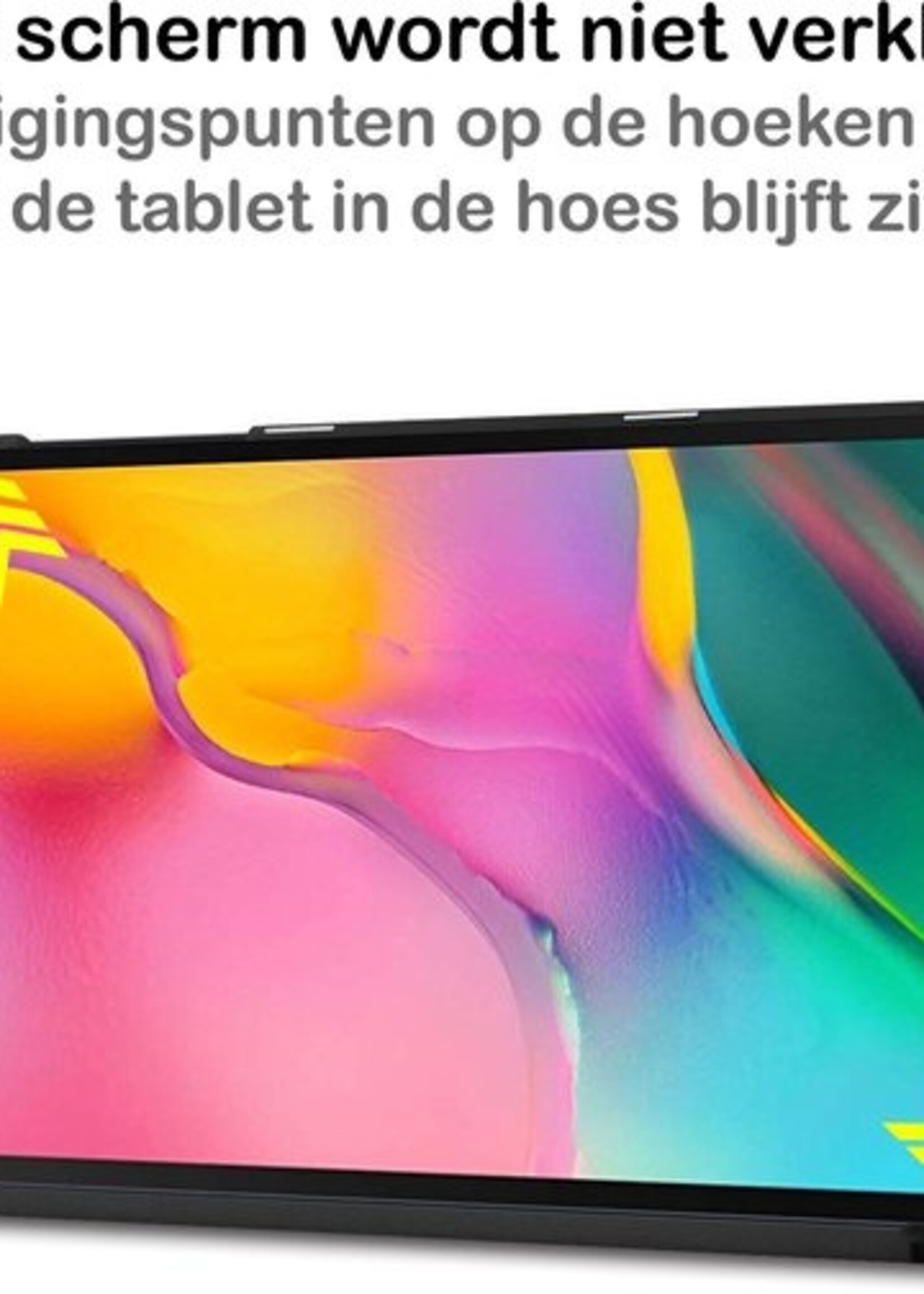 BTH Hoes Geschikt voor iPad 2017 Hoes Book Case Hoesje Trifold Cover - Hoesje Geschikt voor iPad 5 Hoesje Bookcase - Wit