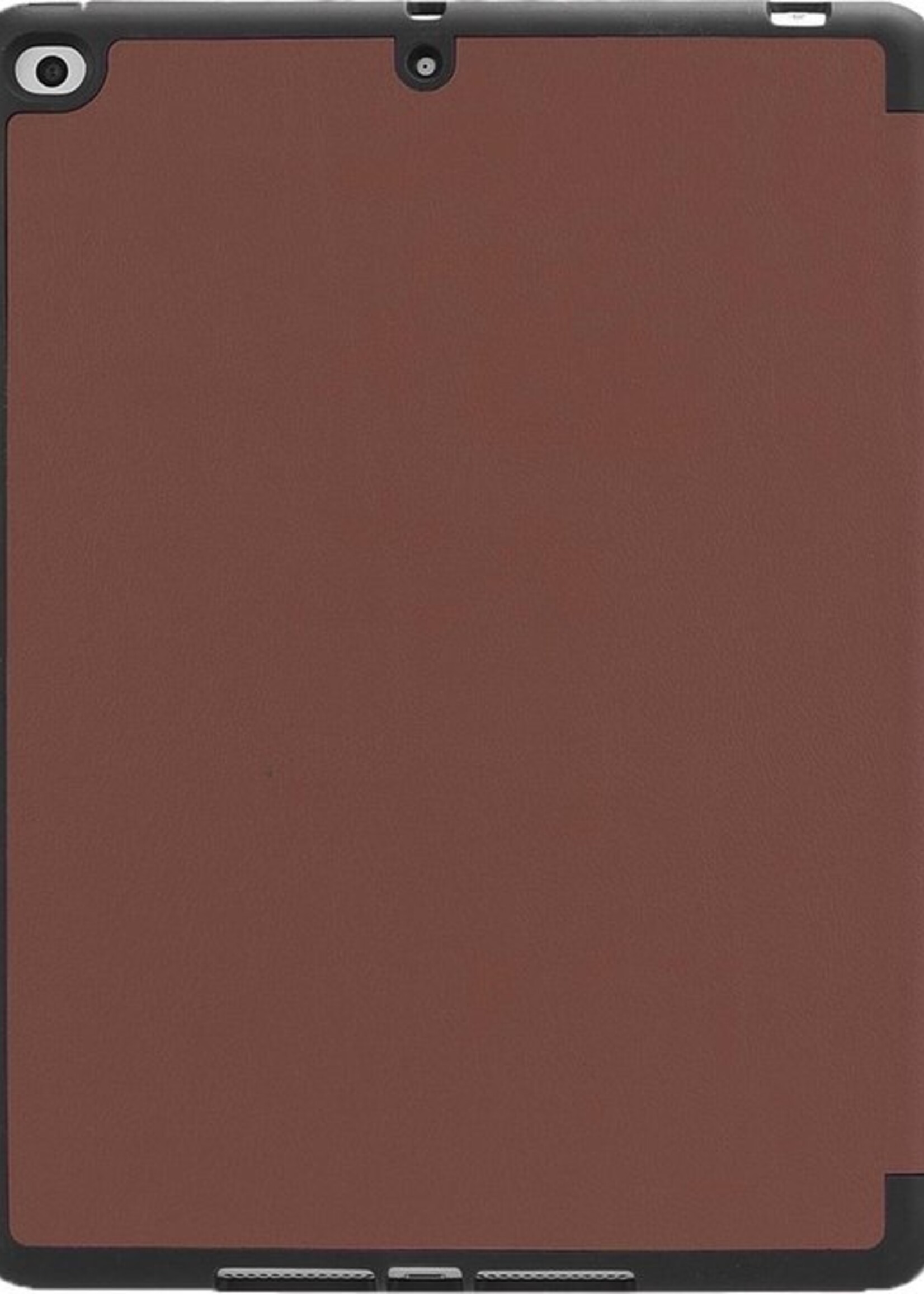 BTH Hoes Geschikt voor iPad 2017 Hoes Book Case Hoesje Trifold Cover - Hoesje Geschikt voor iPad 5 Hoesje Bookcase - Bruin