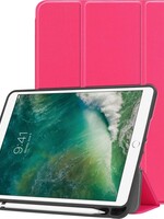 BTH BTH iPad Air 1 Hoesje Book Case Tri-fold Smart Cover Hoes Donker Roze