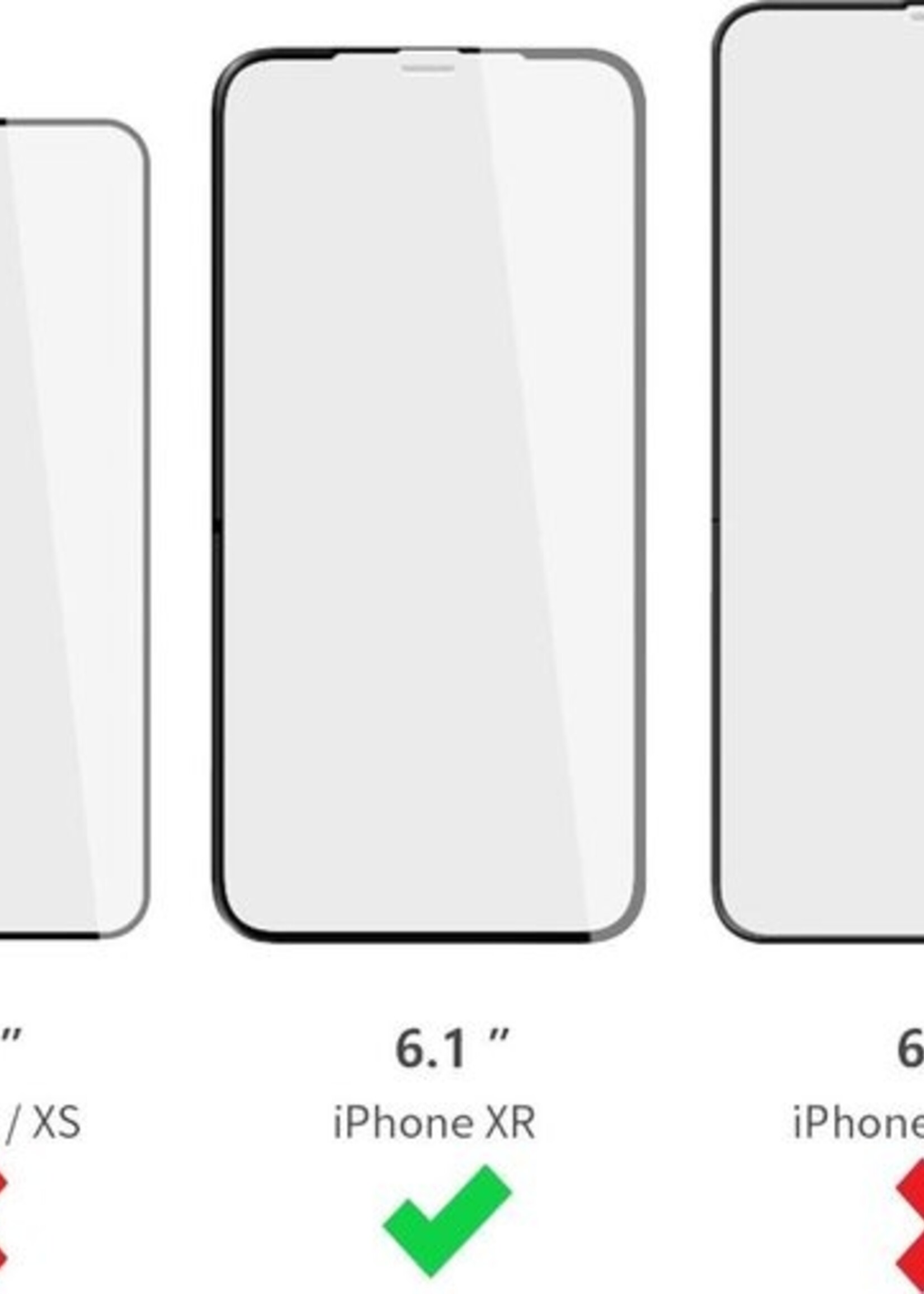BTH Screenprotector Geschikt voor iPhone XR Screenprotector Glas Gehard Tempered Glass - Screenprotector Geschikt voor iPhone XR Screen Protector Screen Cover - 2 PACK